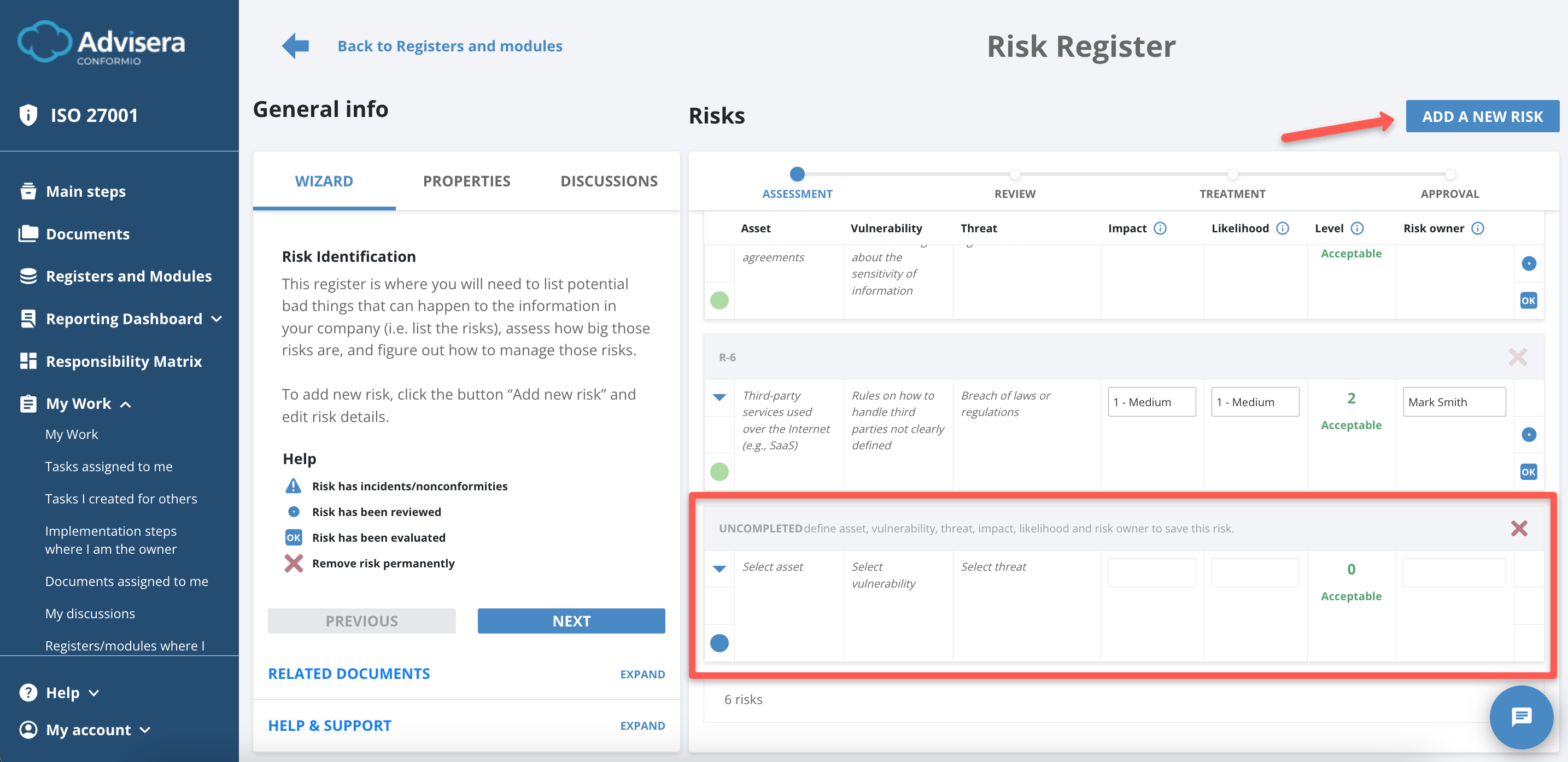 How Does Risk Register Work? How Does Risk Register Work? - Advisera Help Center