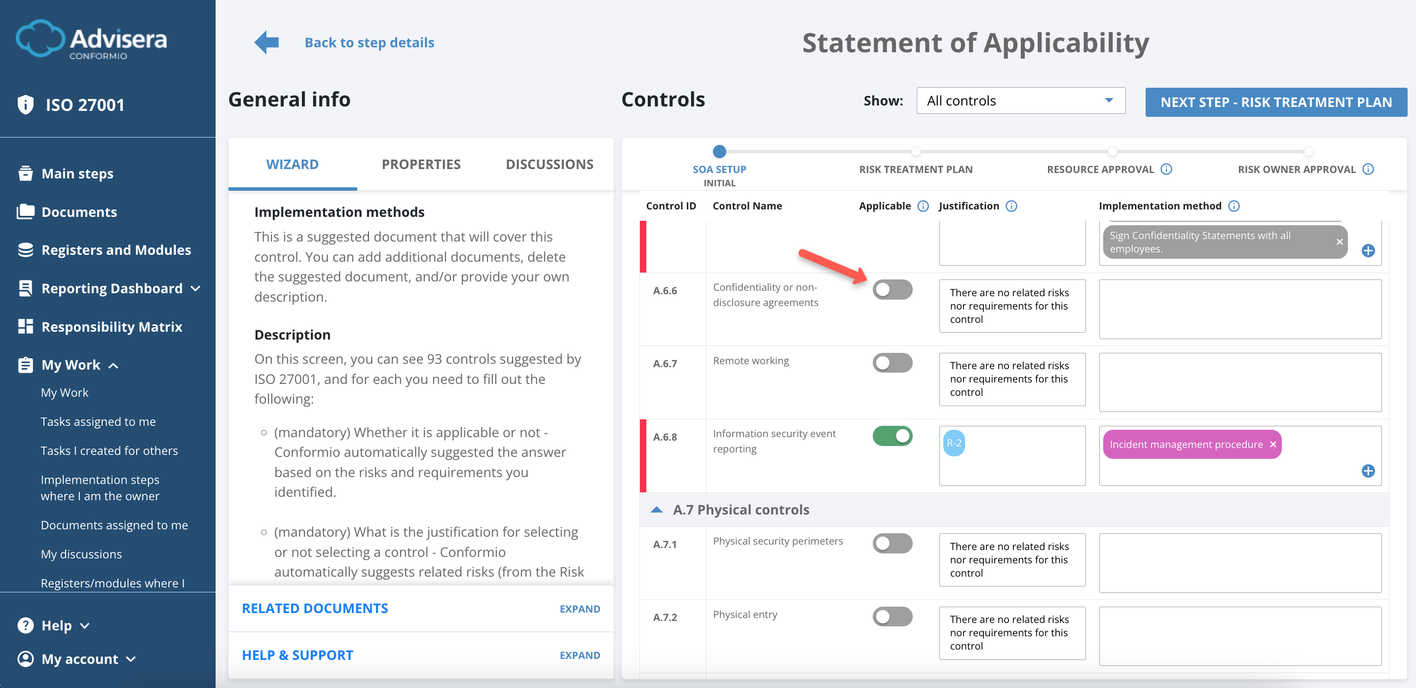 How Does Statement of Applicability Work? - Advisera Help Center