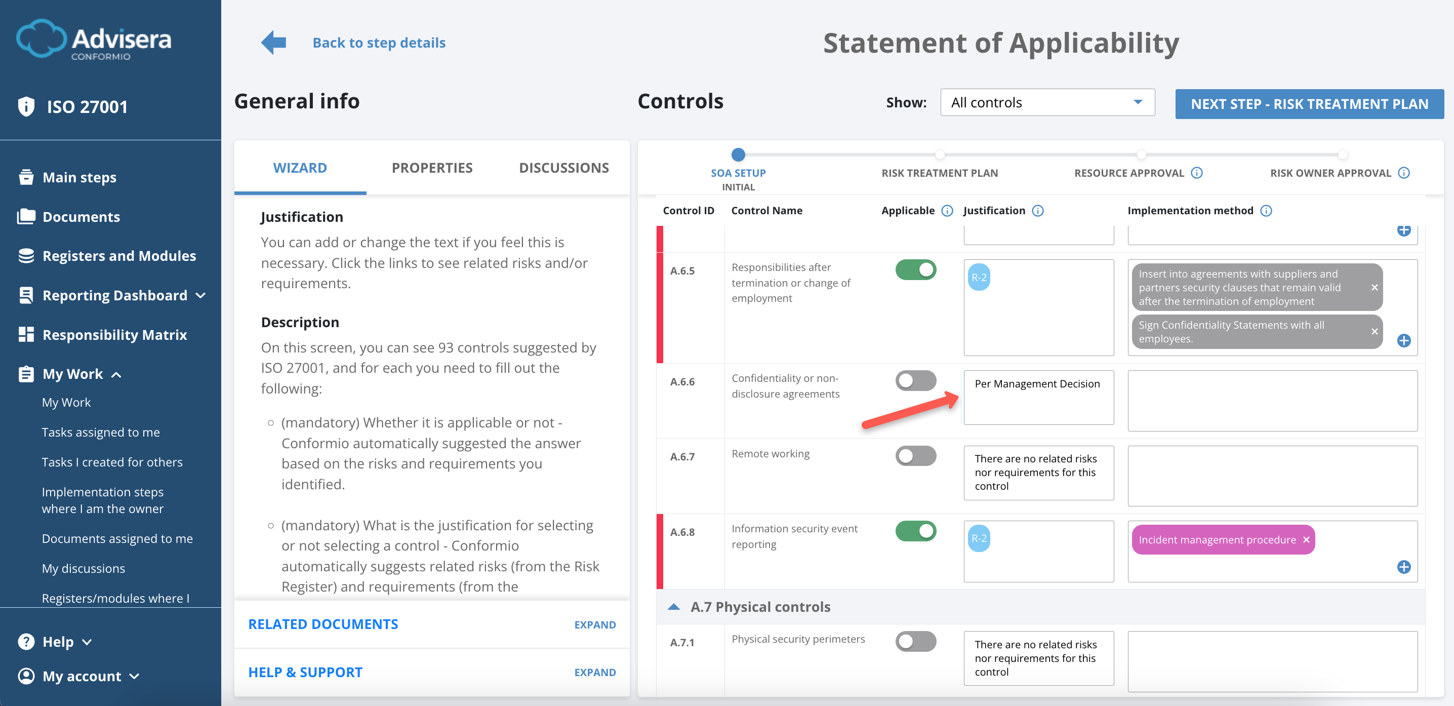 How Does Statement of Applicability Work? - Advisera Help Center