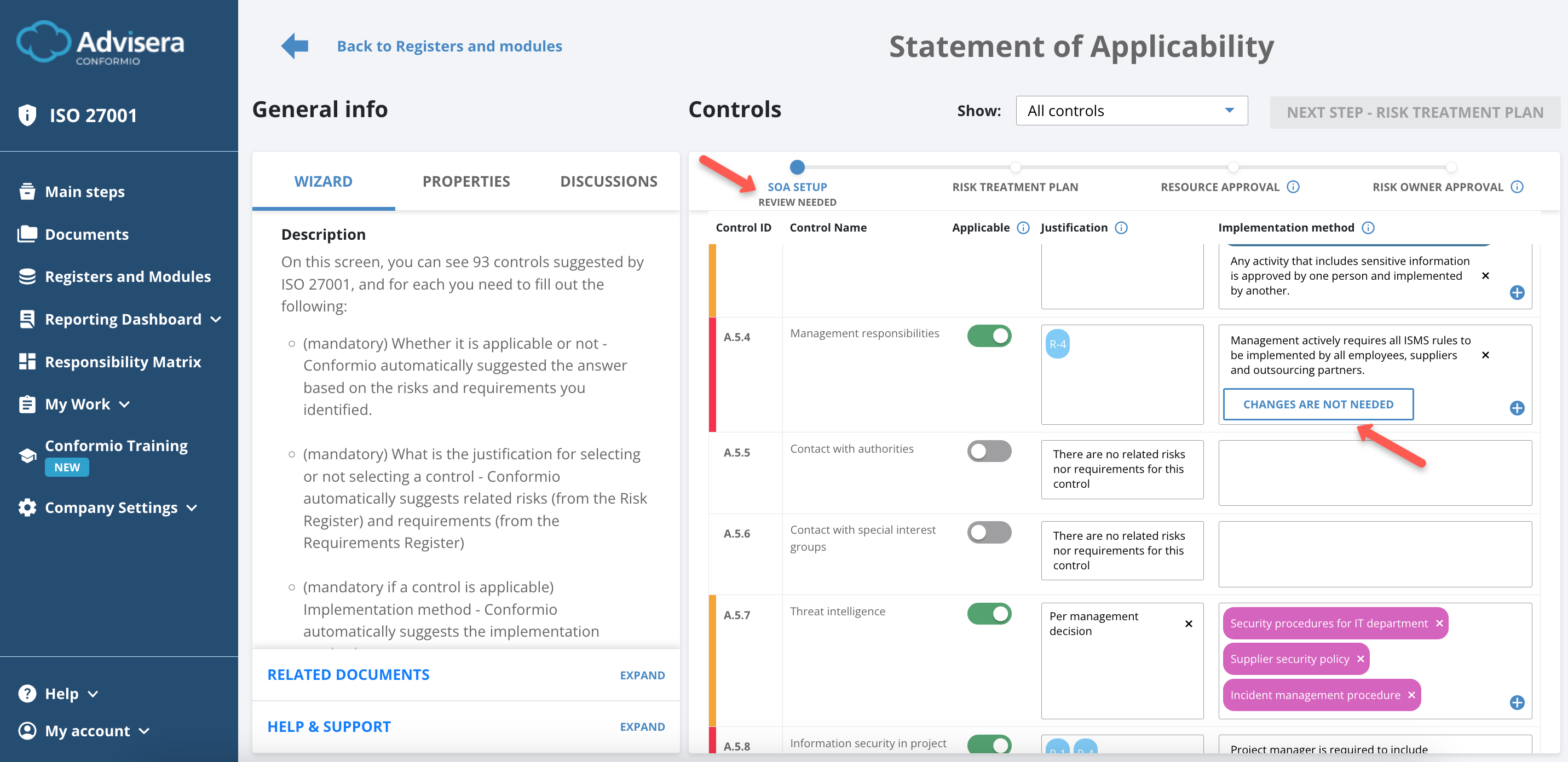 How Does Statement of Applicability Work? - Advisera Help Center