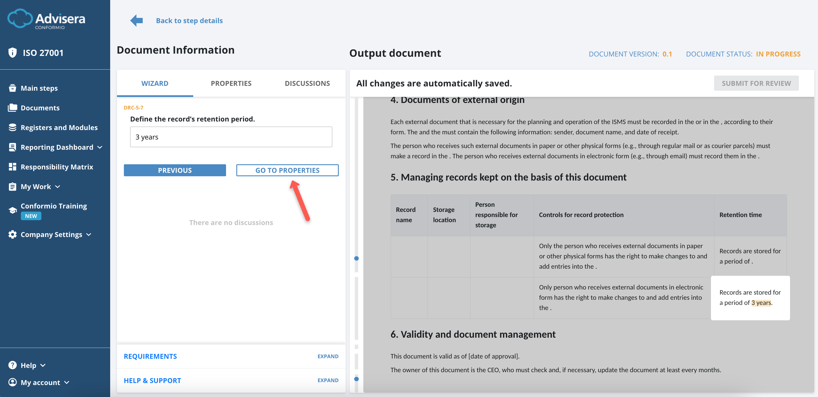 Working with Documents in Conformio Working with Documents in Conformio - Advisera Help Center