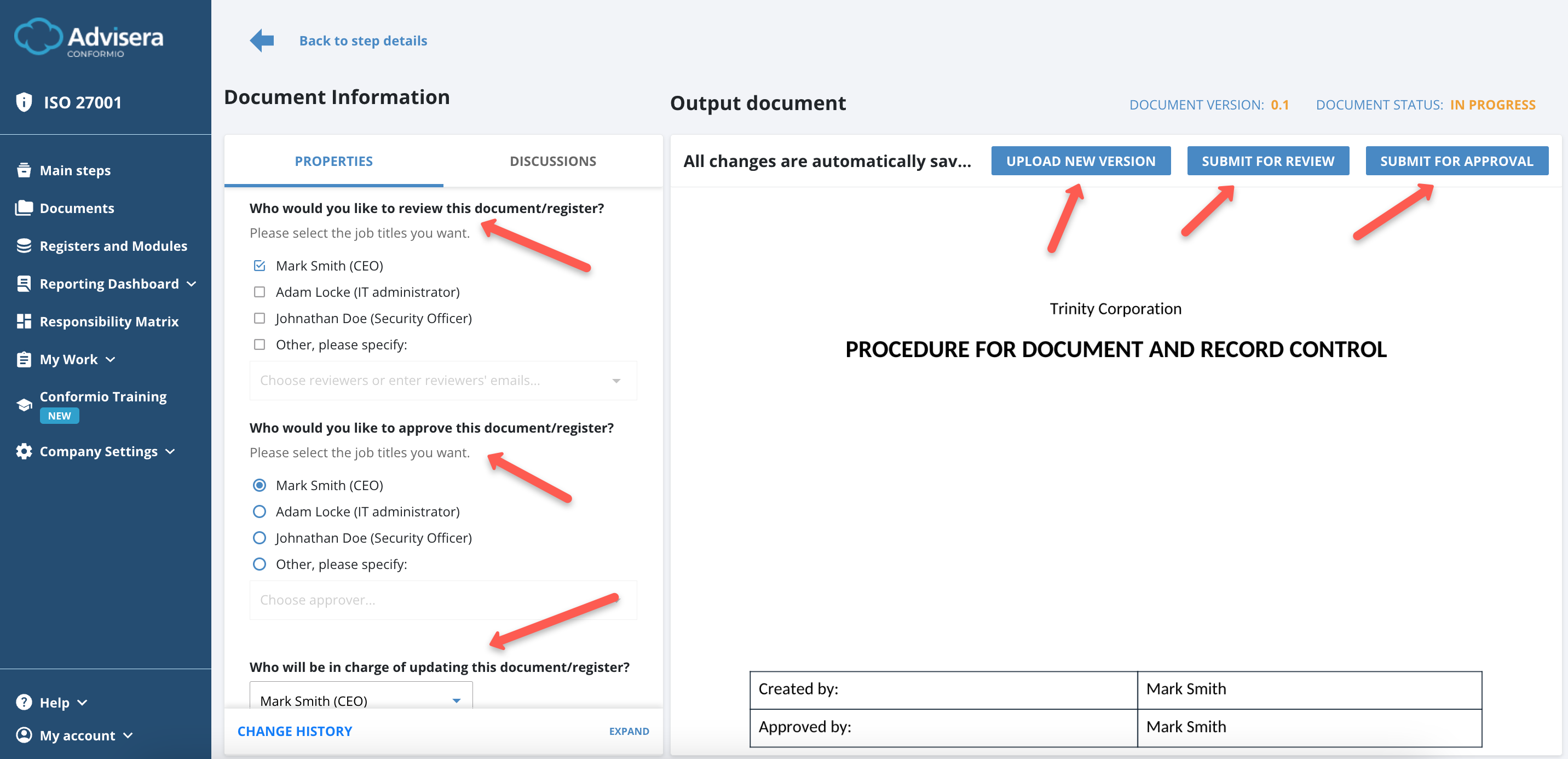 Uploaded Documents - Advisera Help Center