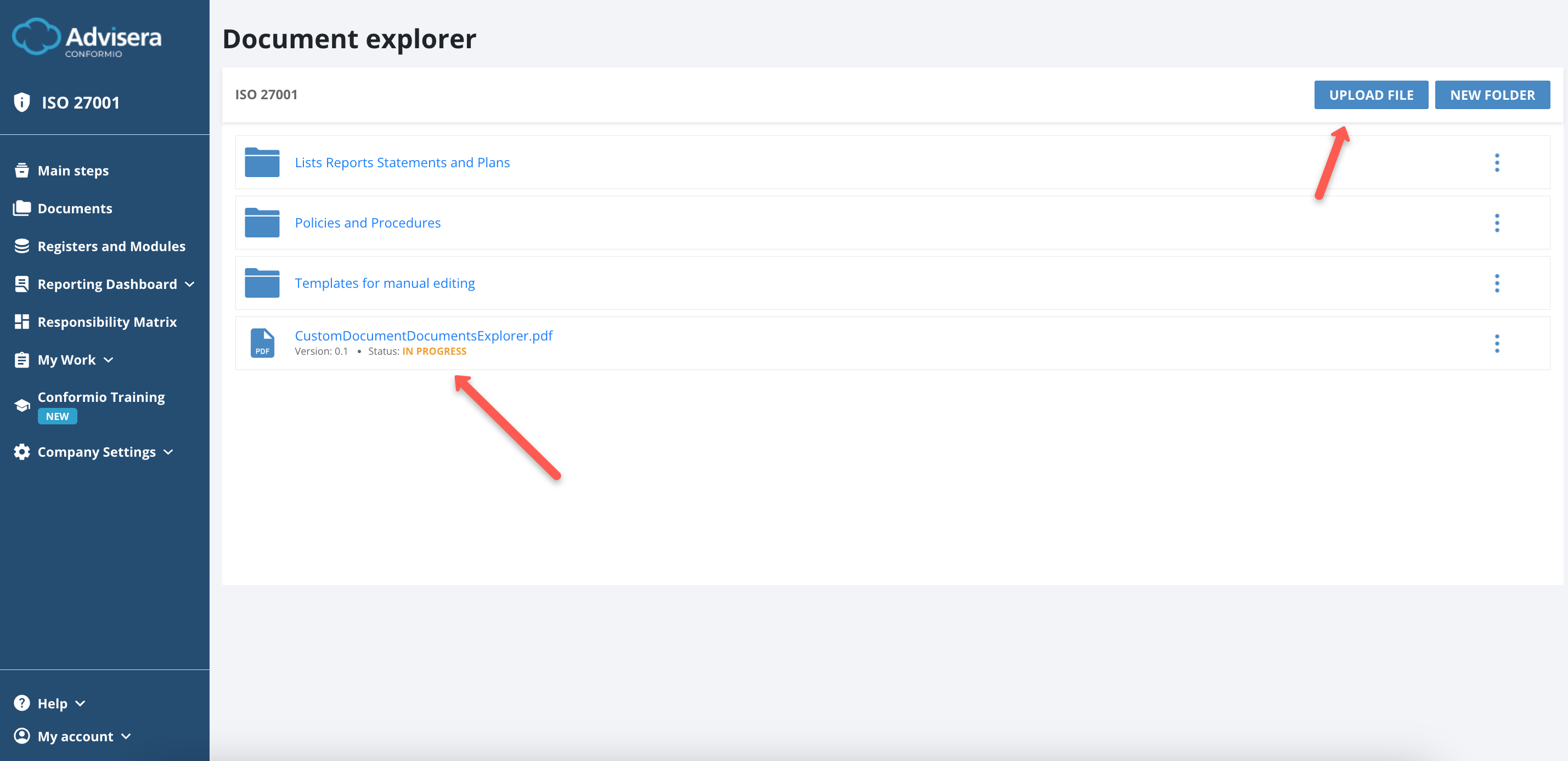 Uploaded Documents - Advisera Help Center
