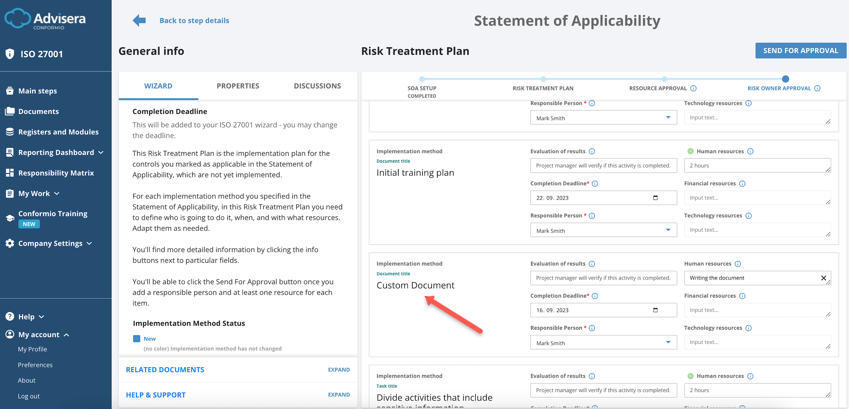 Uploaded Documents - Advisera Help Center