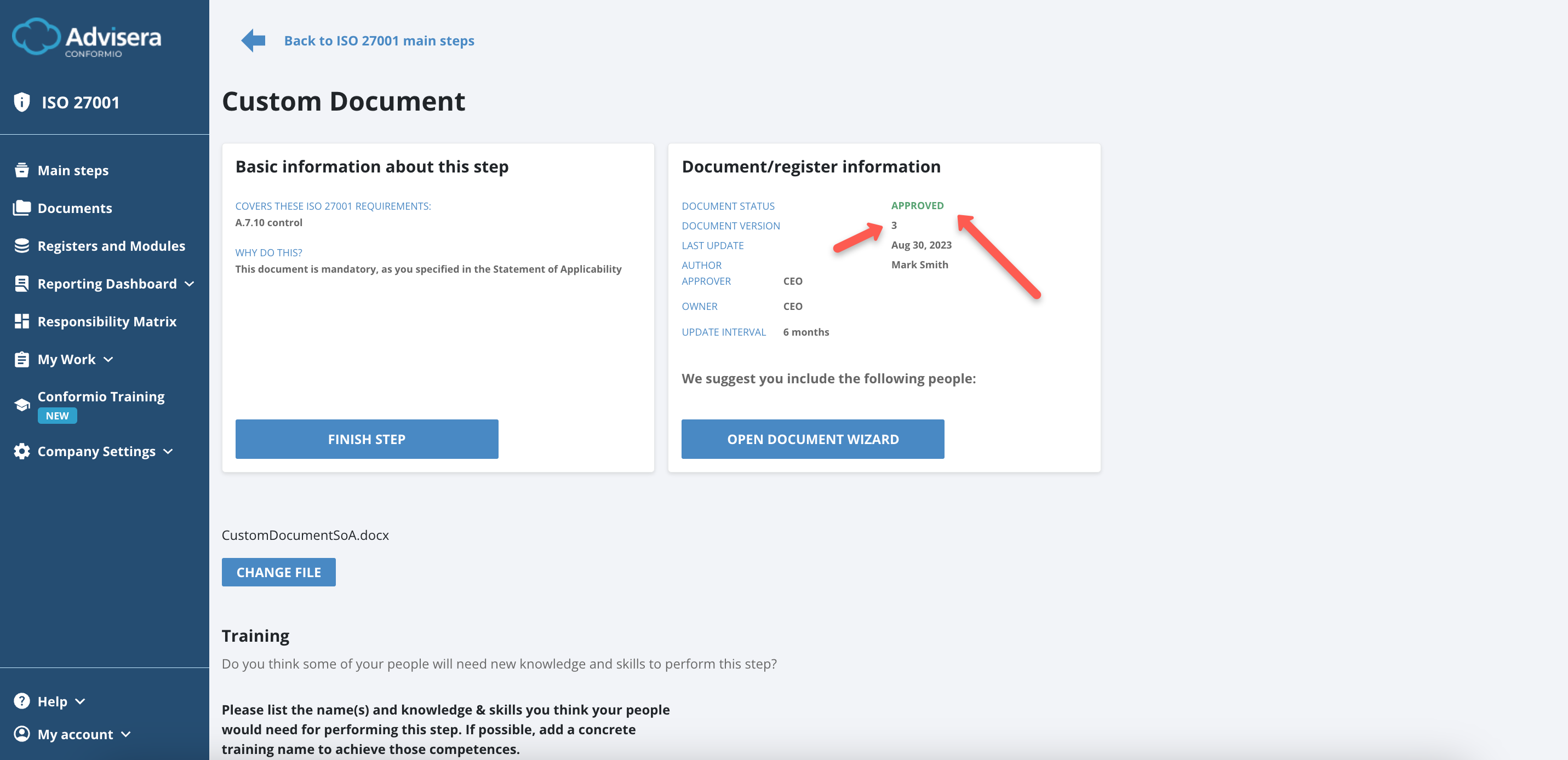 Uploaded Documents - Advisera Help Center