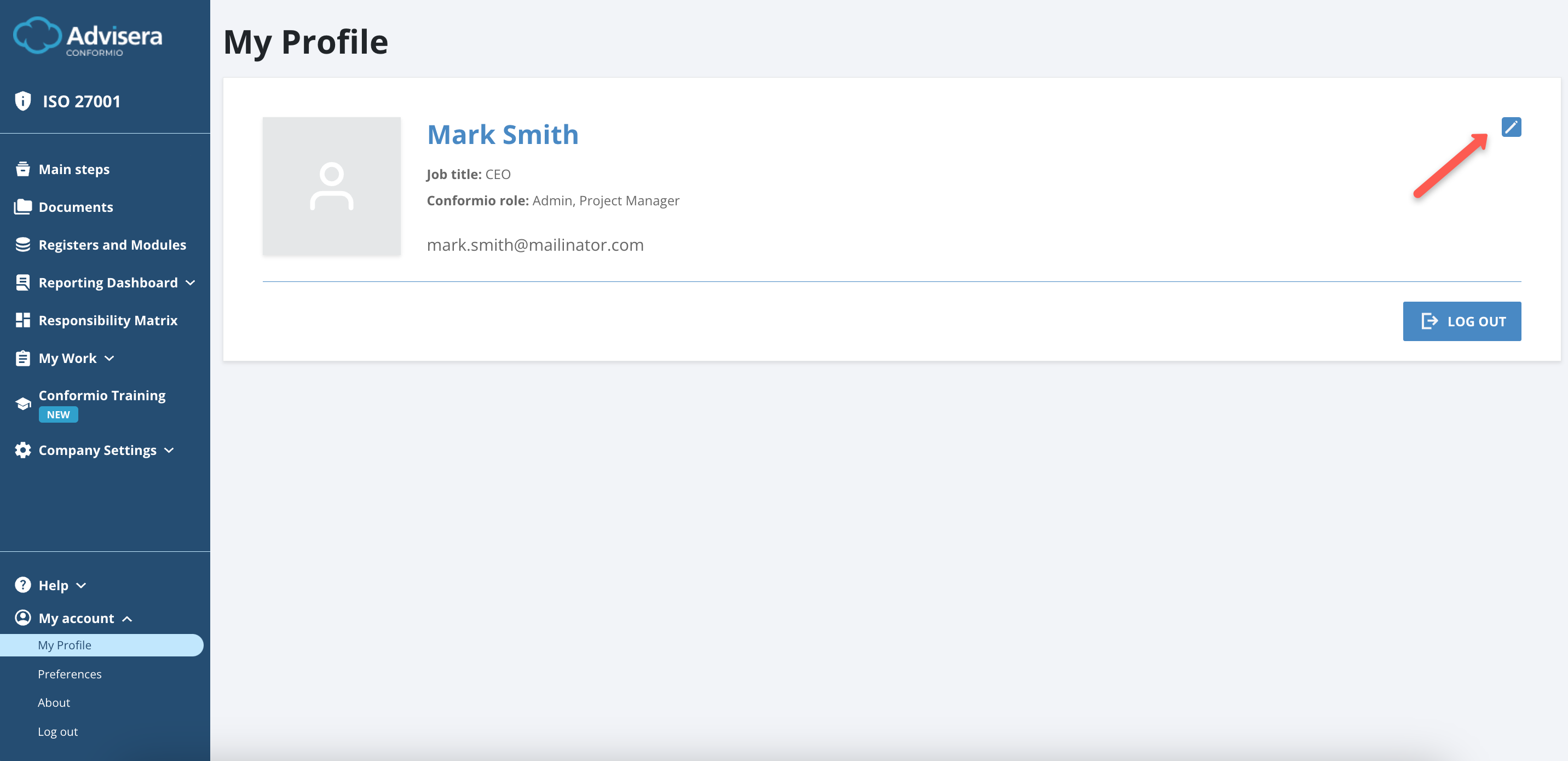 User Profile & Preferences - Advisera Help Center