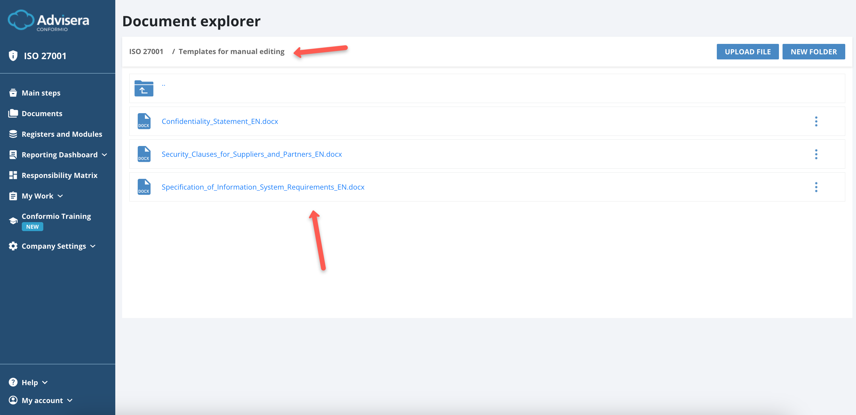 Document Explorer - Advisera Help Center