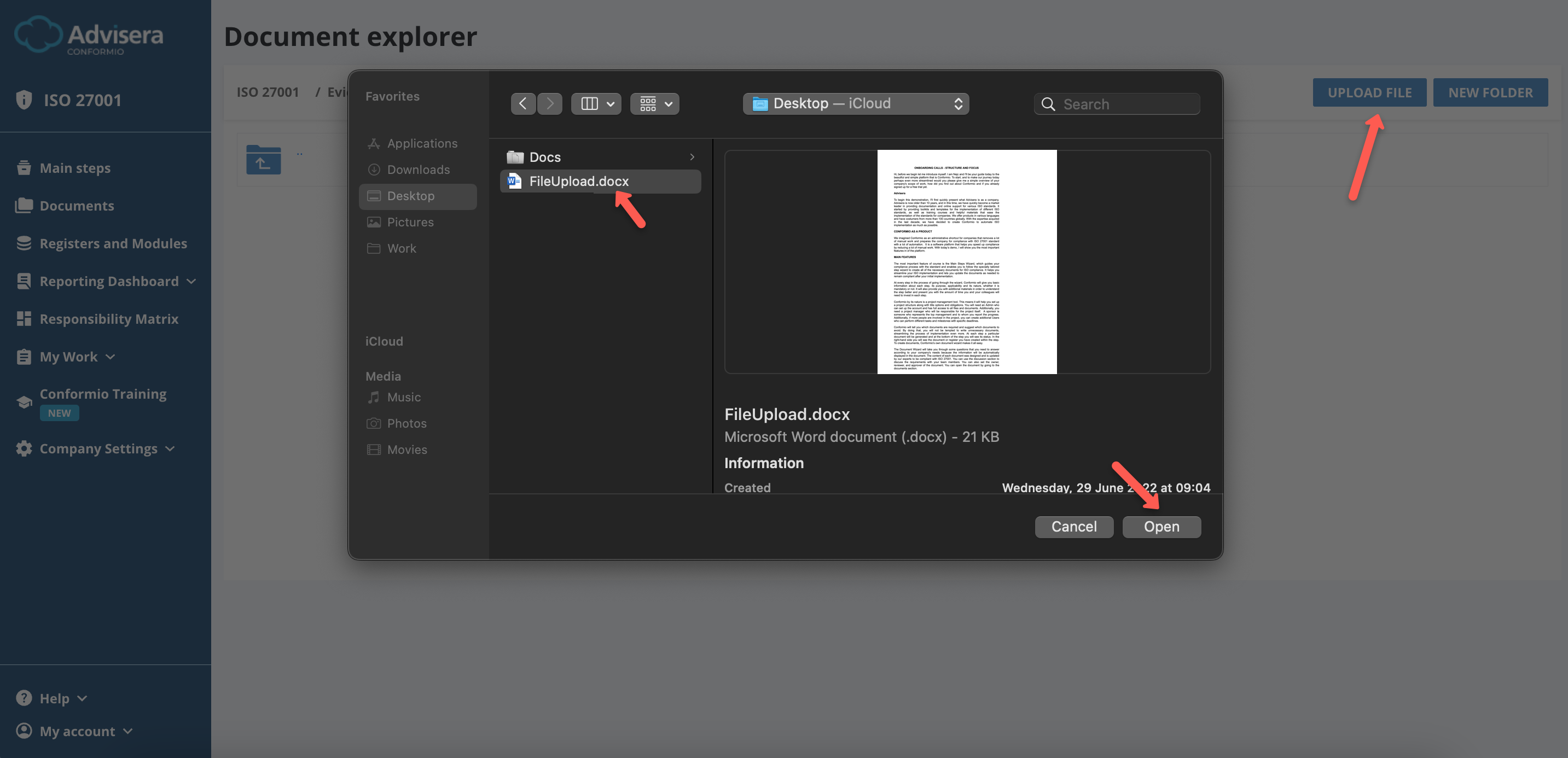 Document Explorer - Advisera Help Center