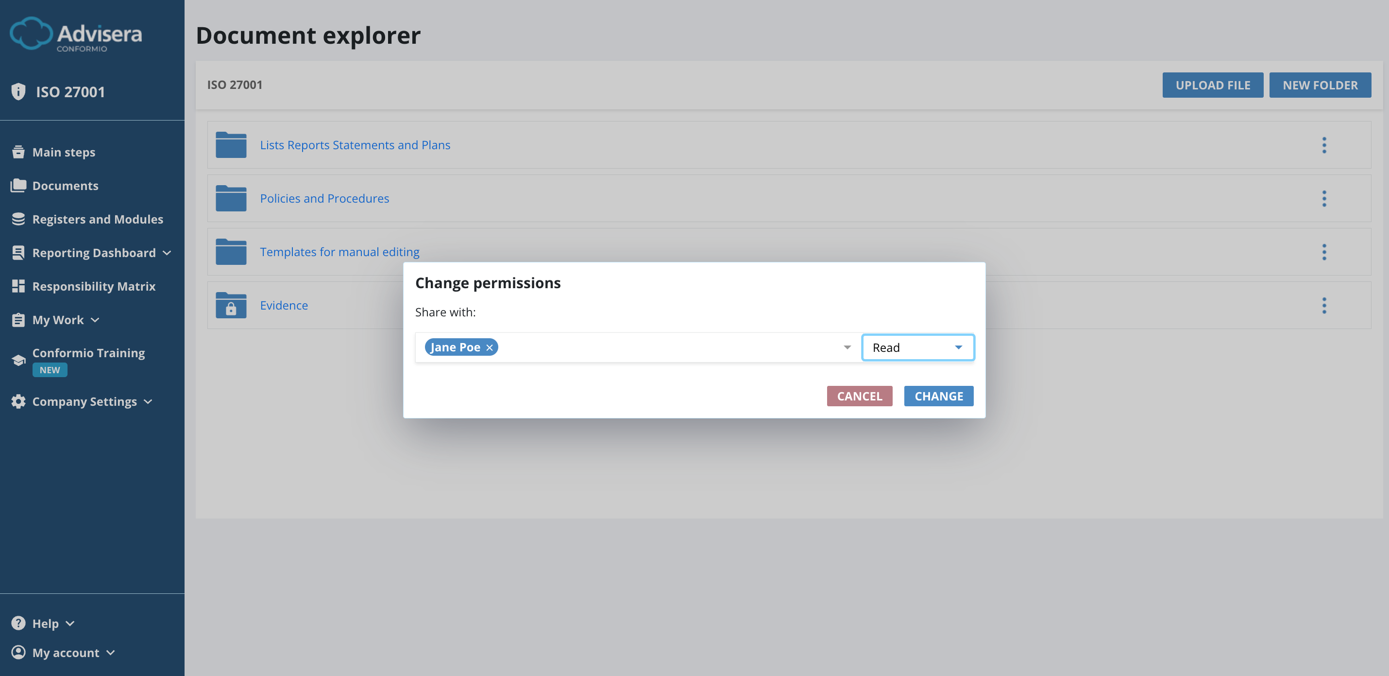 Document Explorer - Advisera Help Center