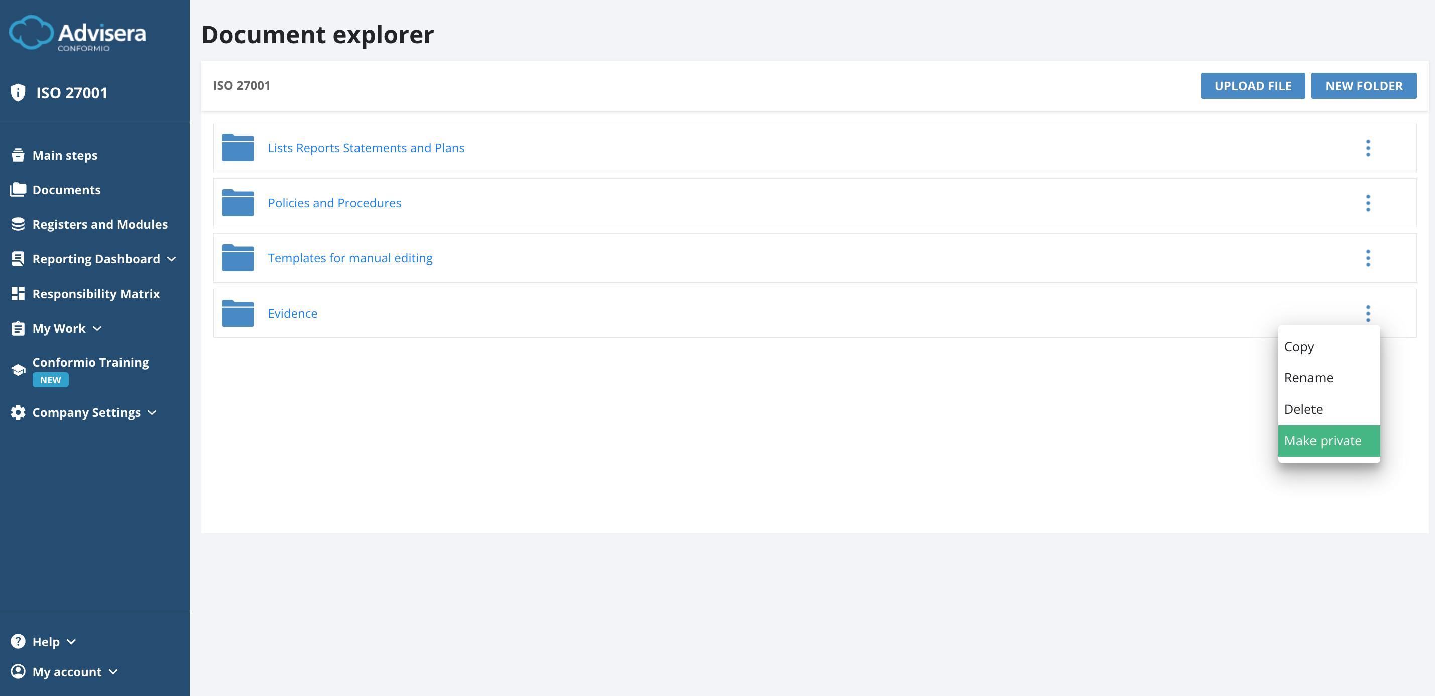 Document Explorer - Advisera Help Center