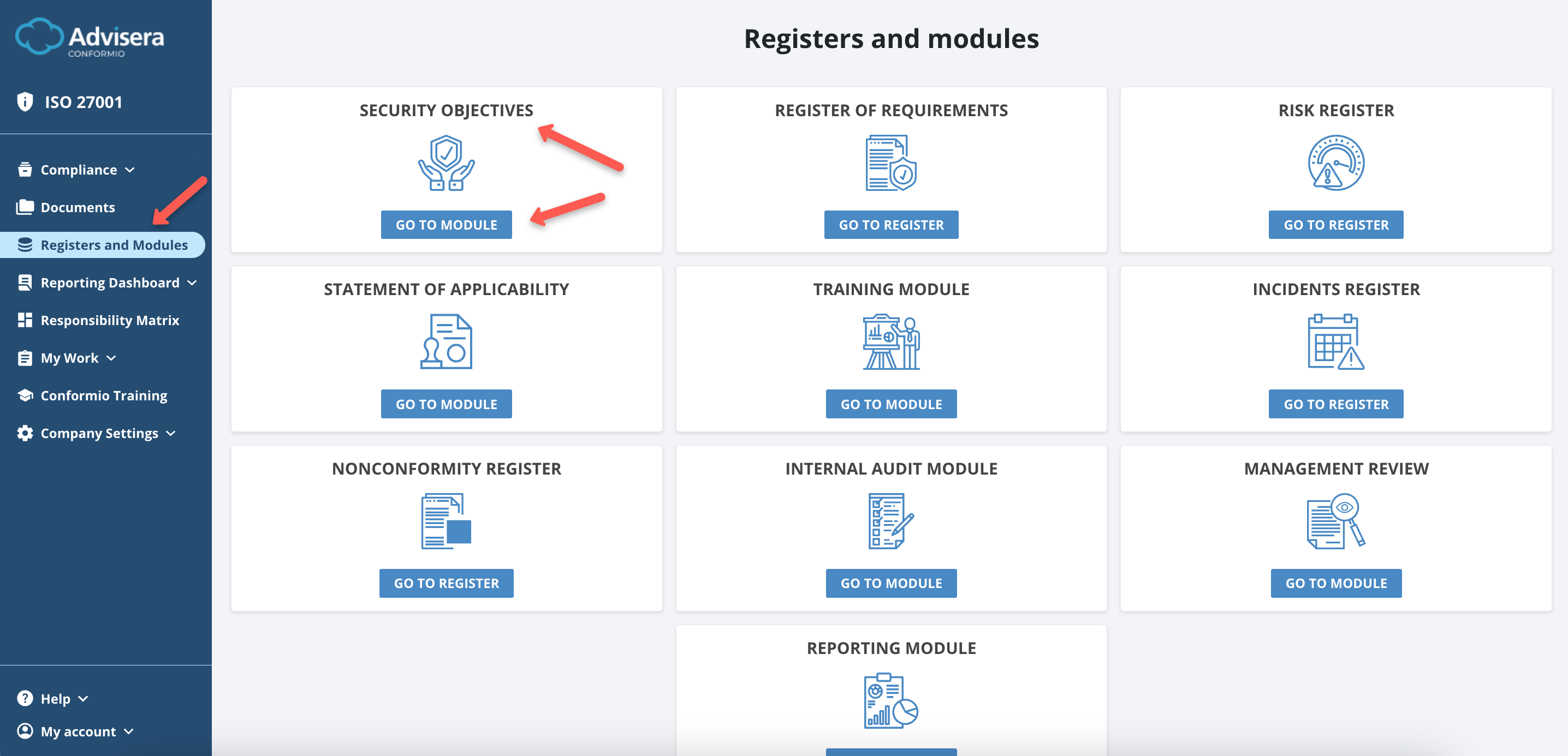 Security Objectives - Advisera Help Center