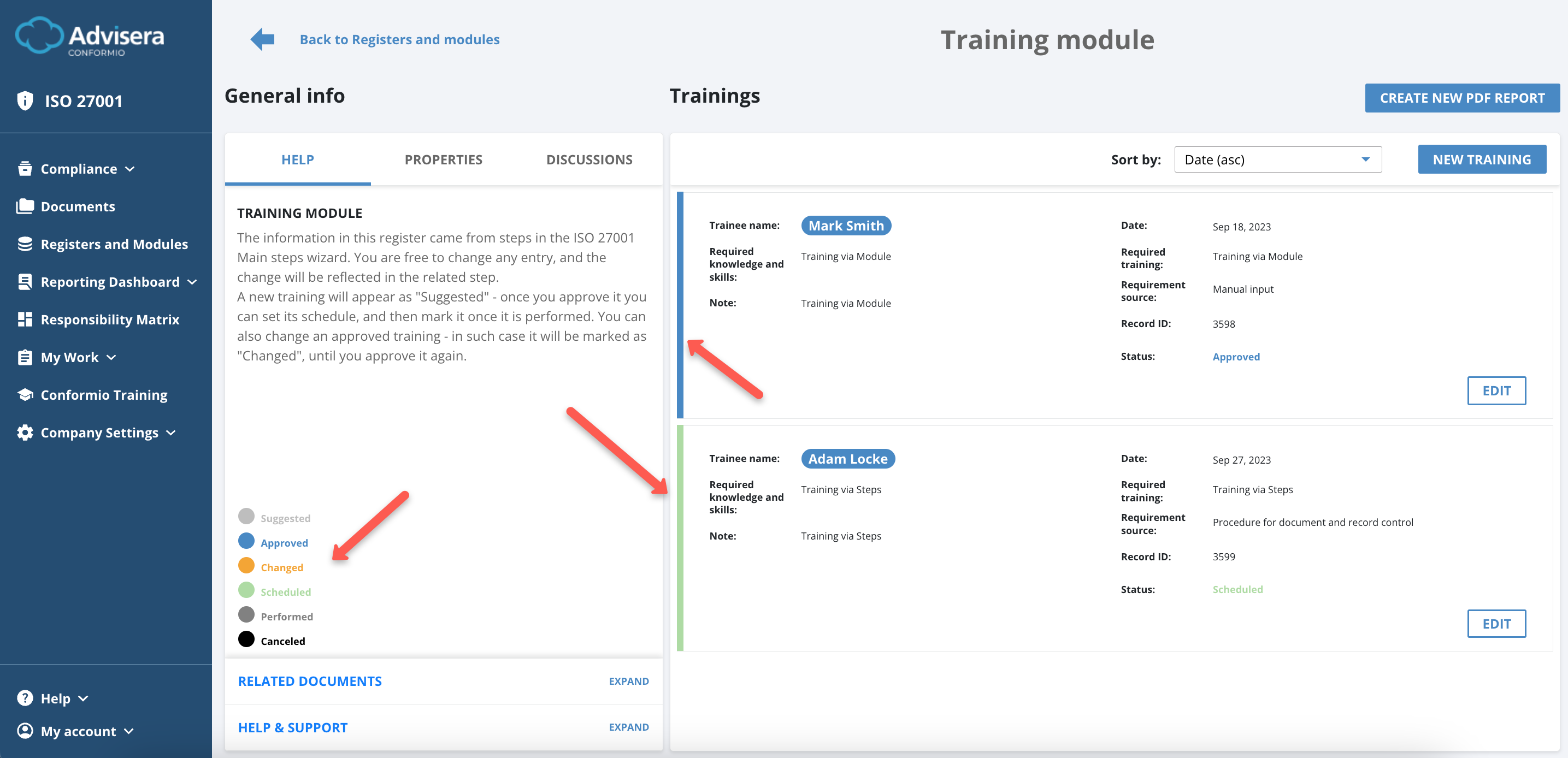 Training Module - Advisera Help Center