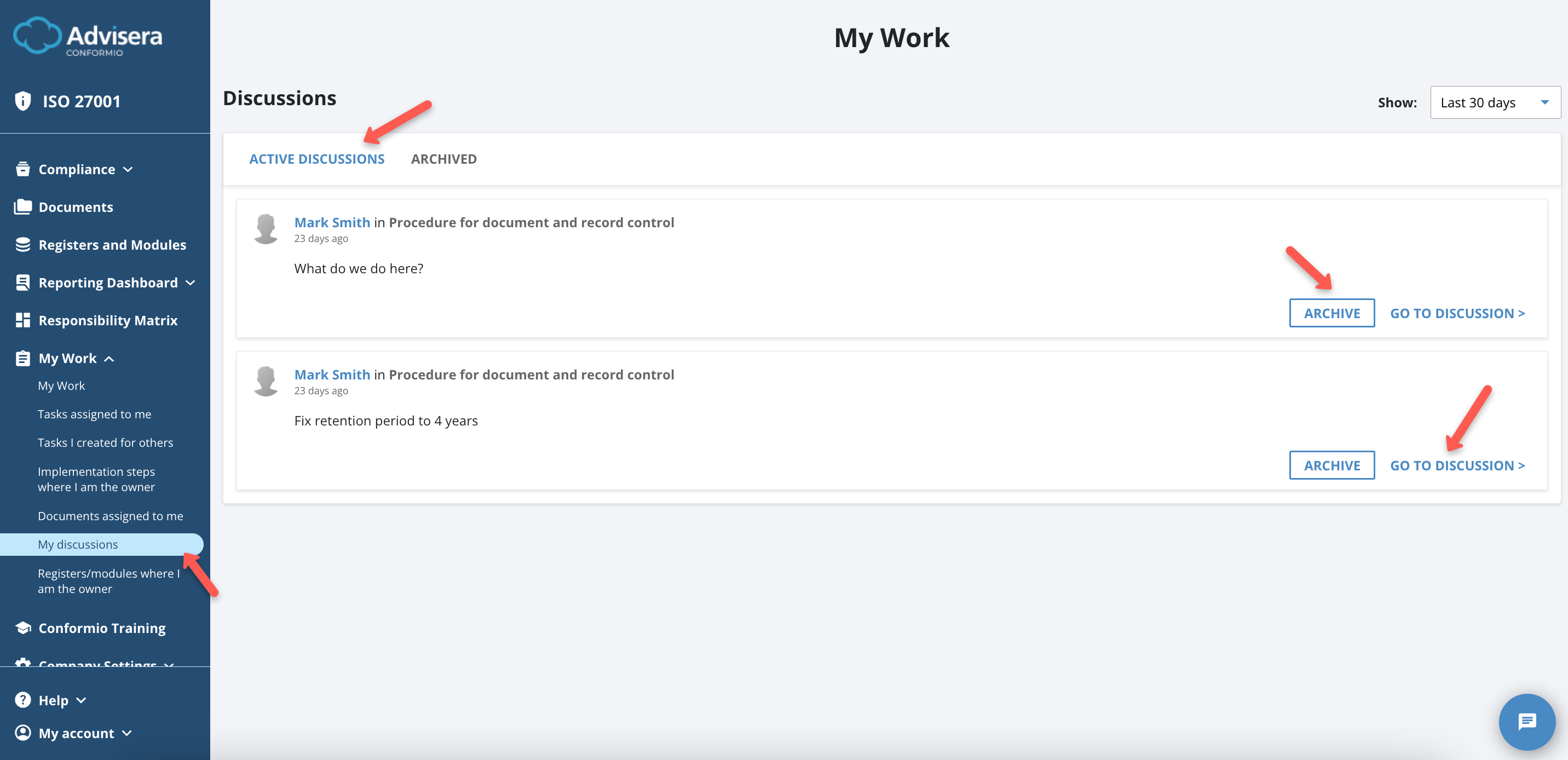 Responsibility Matrix & My Work - Advisera Help Center