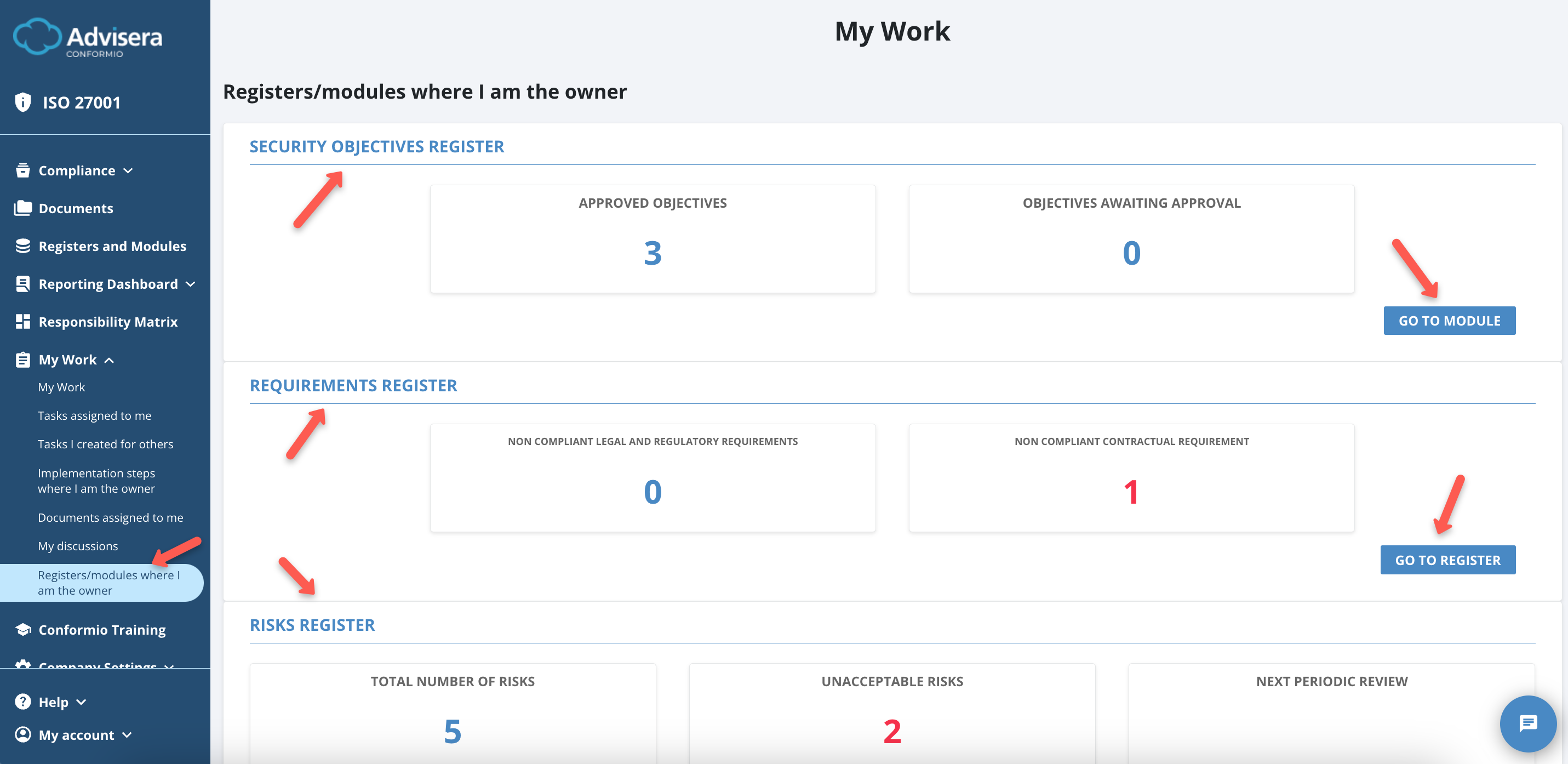 Responsibility Matrix & My Work - Advisera Help Center