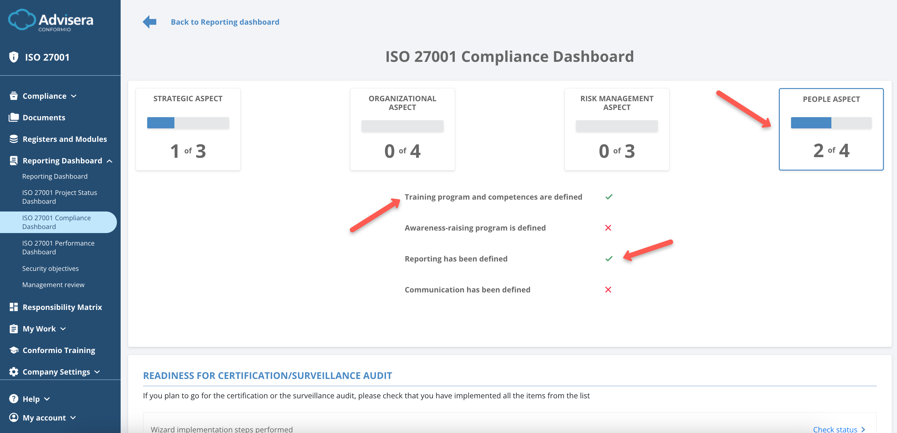 Reporting Dashboard - Advisera Help Center