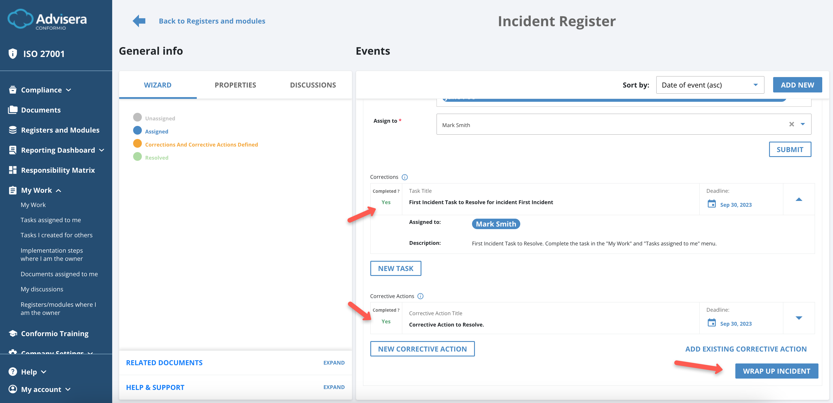 Incidents Register Incidents Register - Advisera Help Center