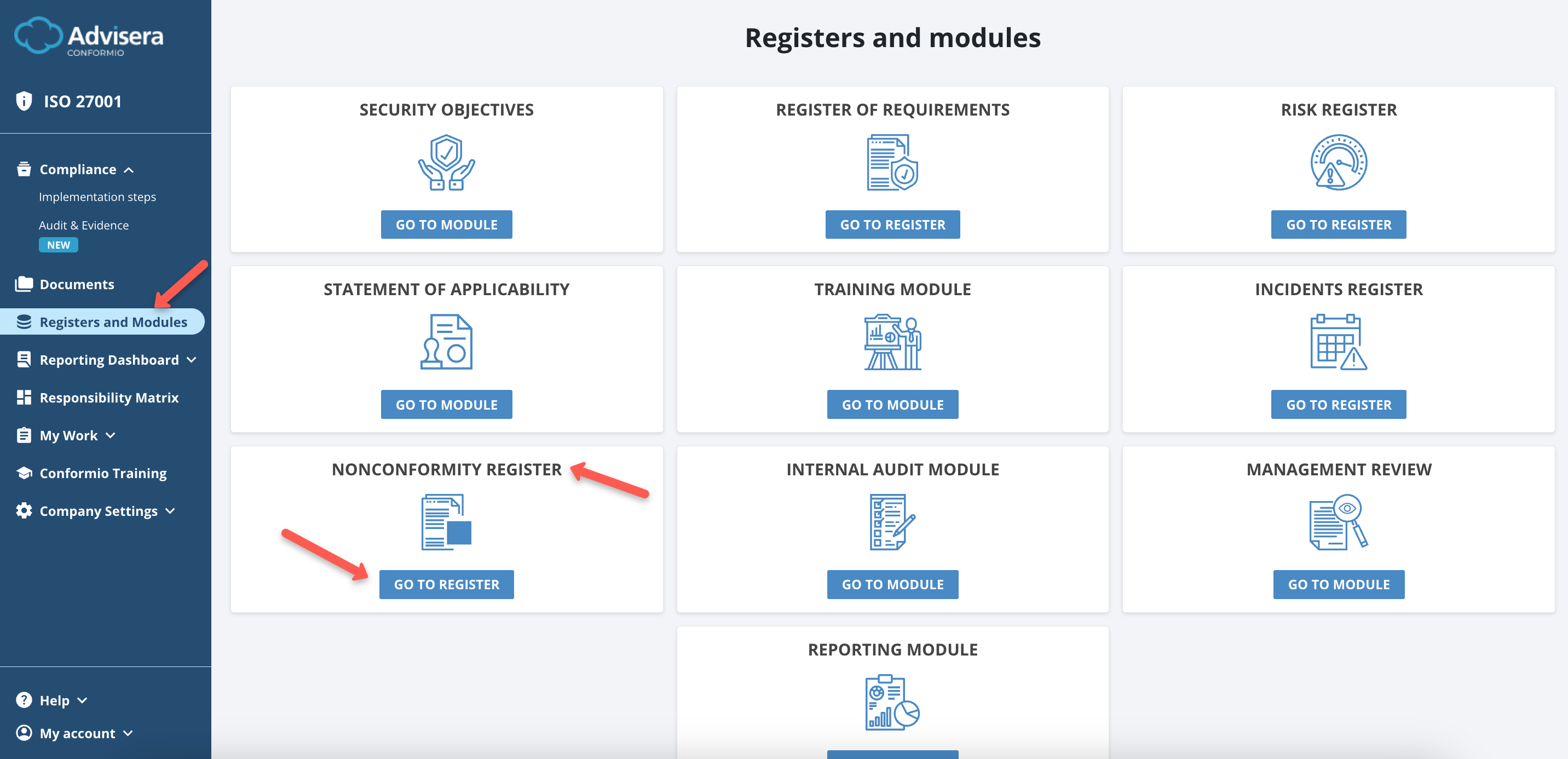 Nonconformity Register Nonconformity Register - Advisera Help Center