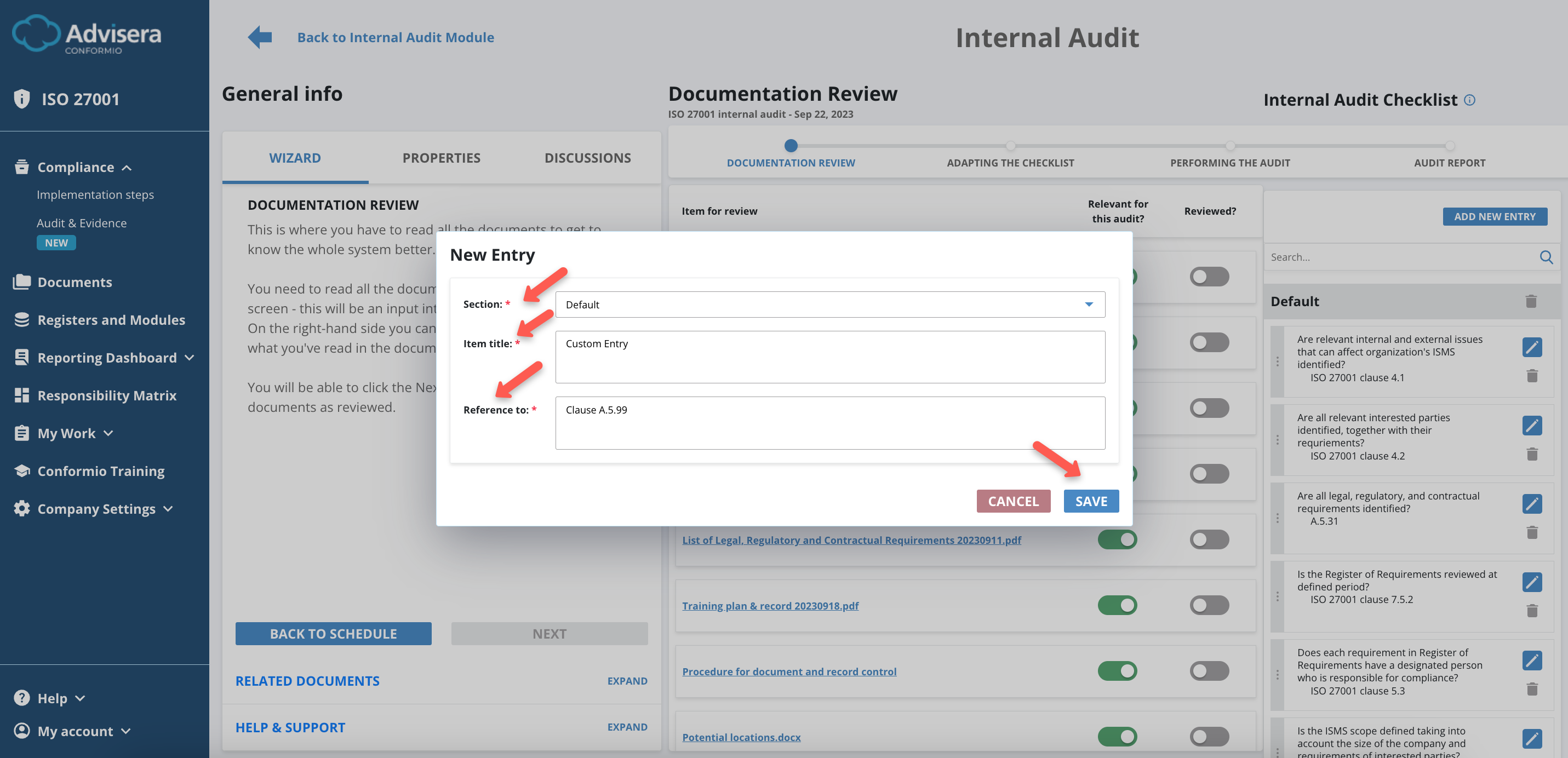 Internal Audit - Advisera Help Center