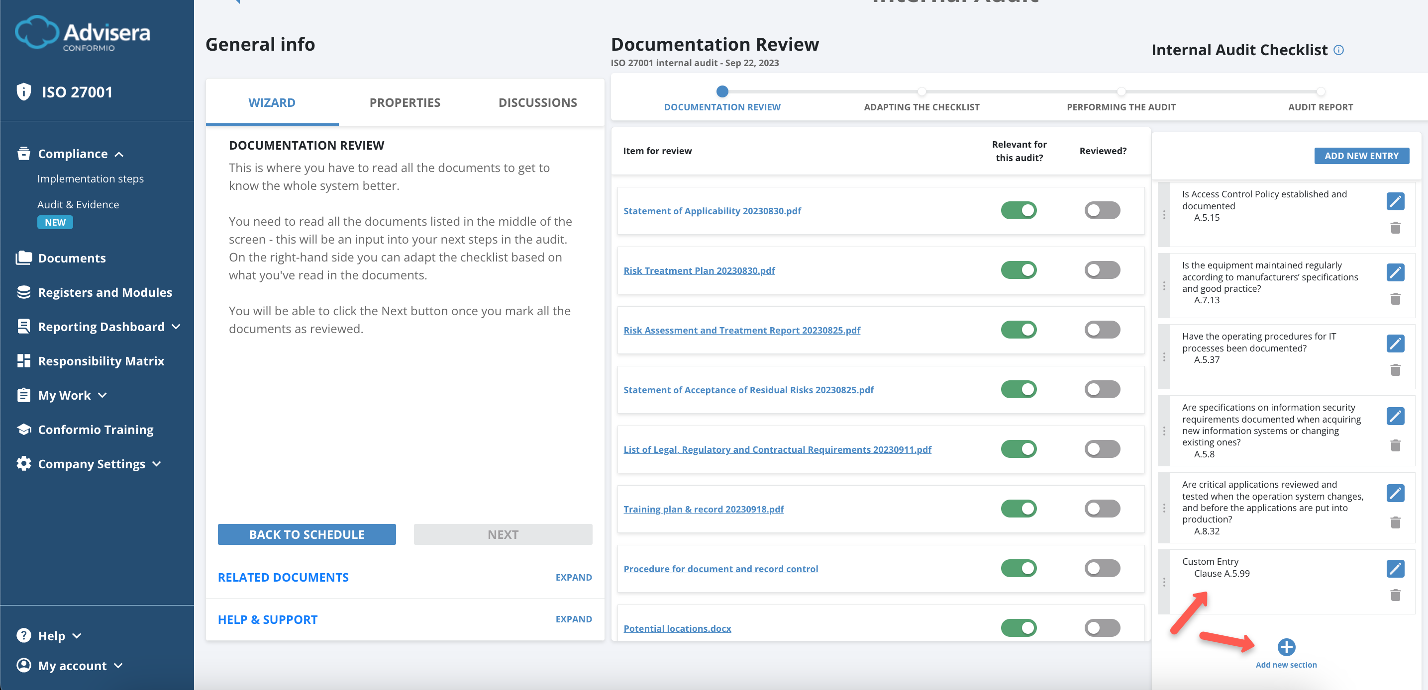 Internal Audit - Advisera Help Center