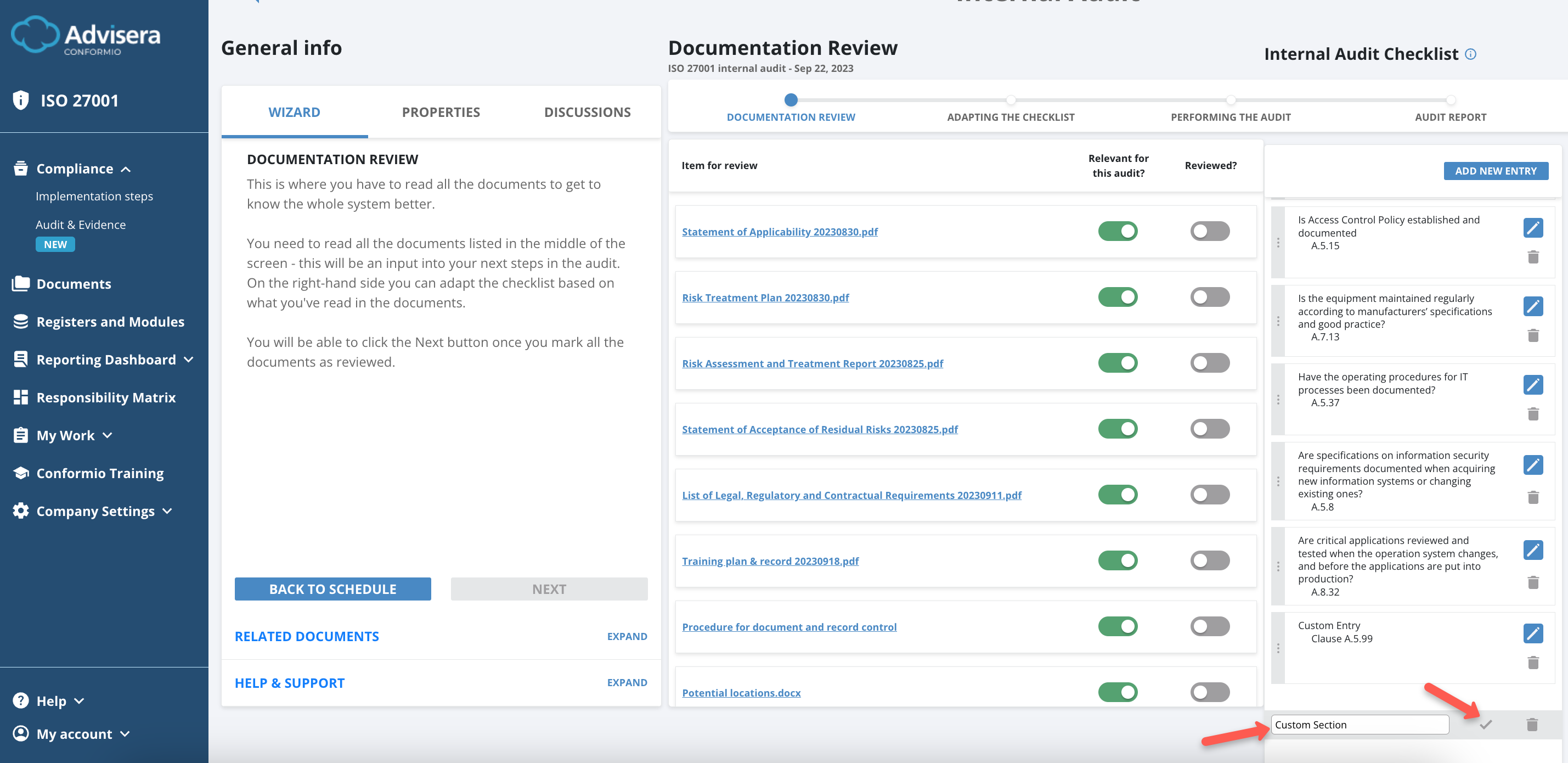 Internal Audit - Advisera Help Center