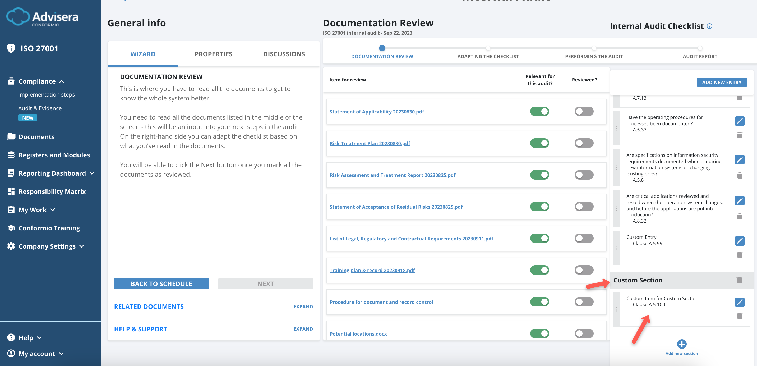 Internal Audit - Advisera Help Center