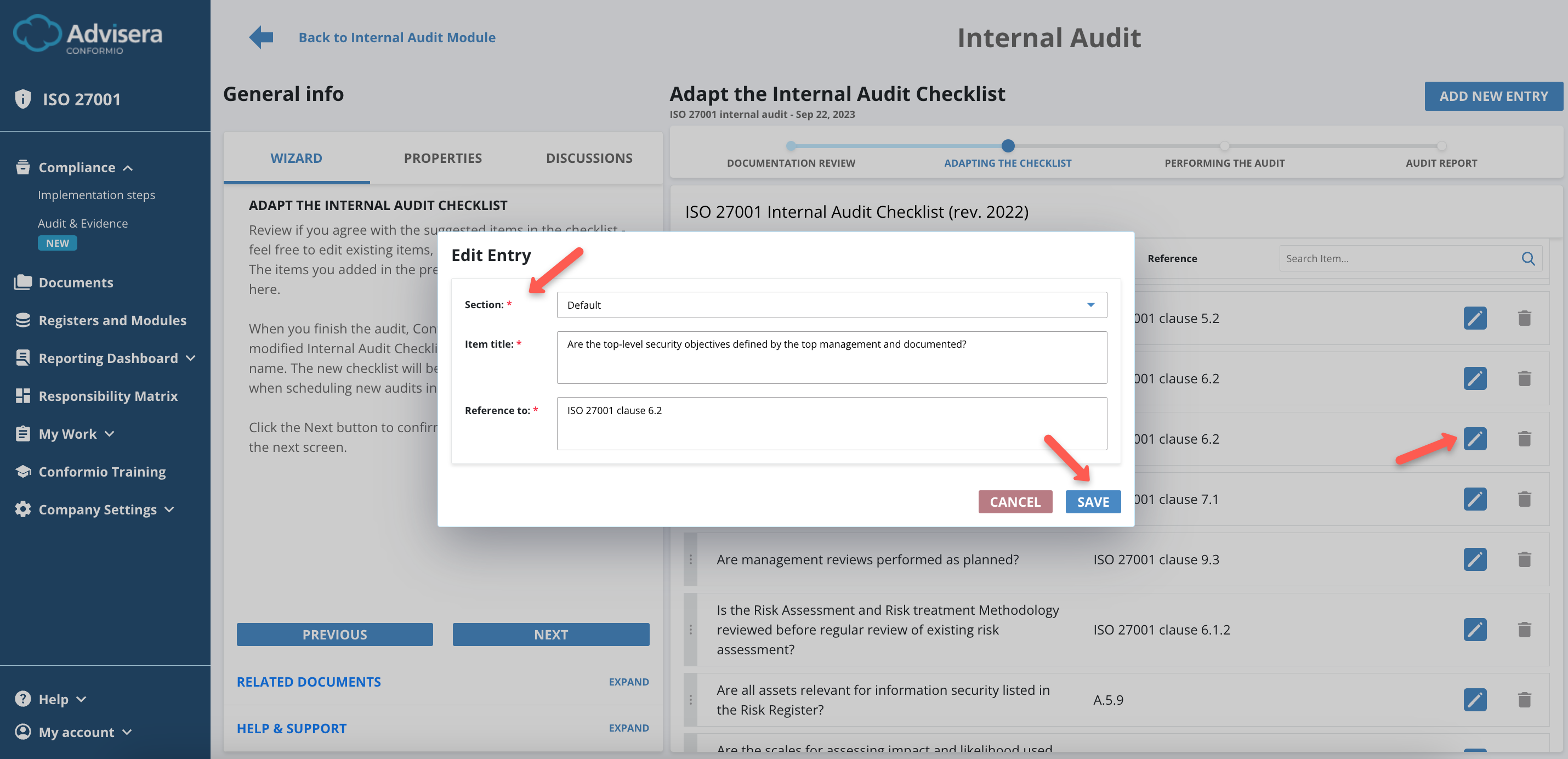 Internal Audit - Advisera Help Center