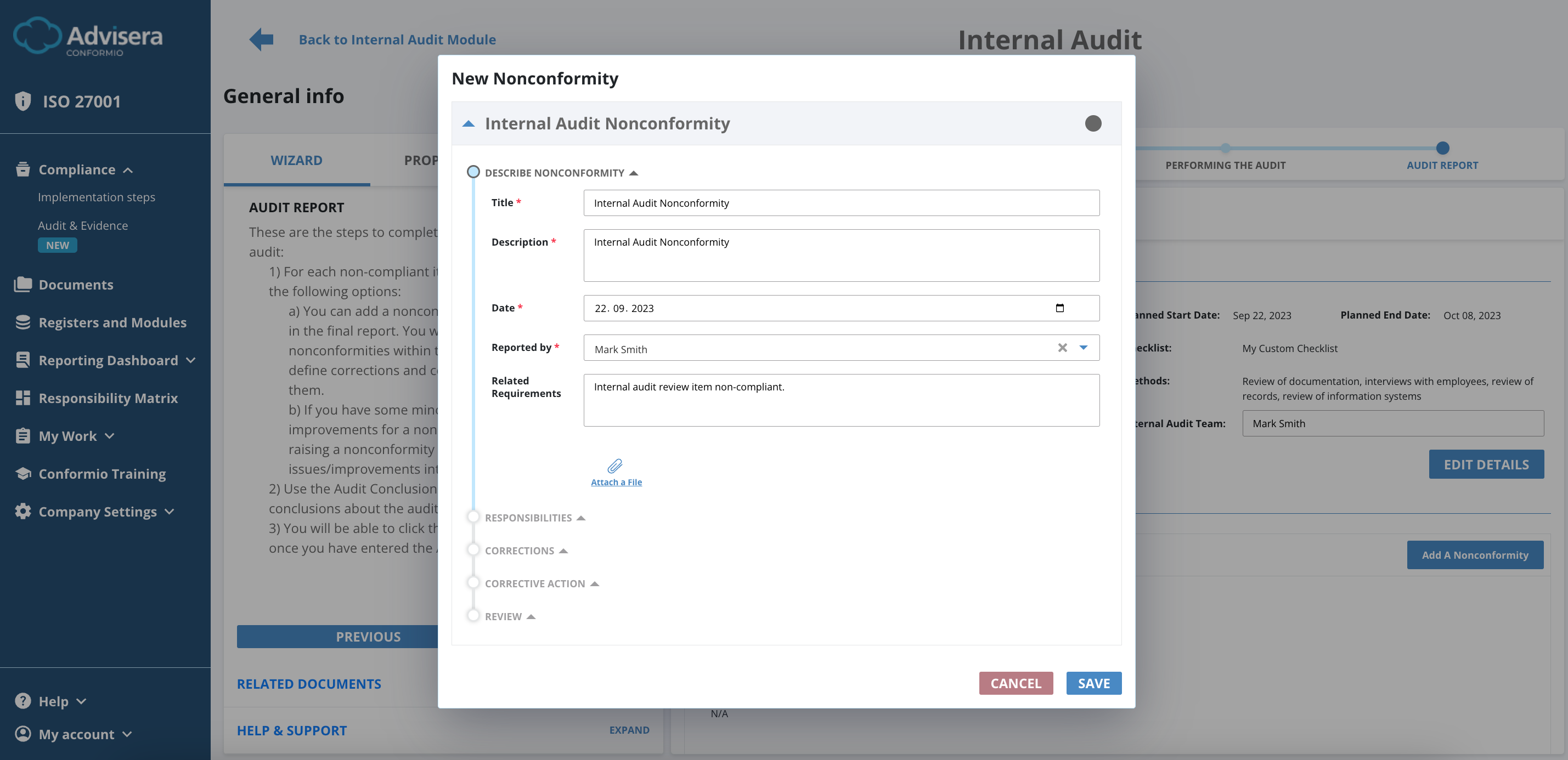 Internal Audit - Advisera Help Center