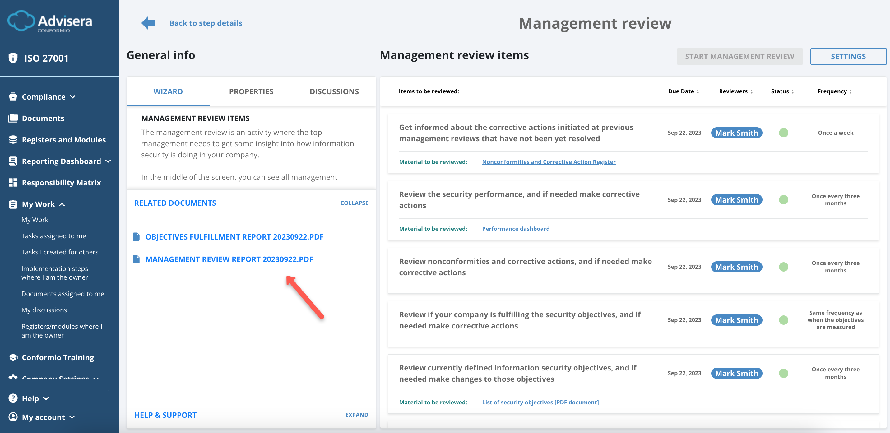 Management Review - Advisera Help Center