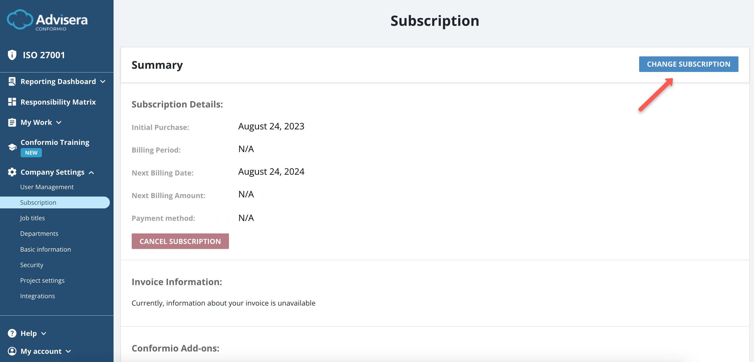Subscription & Payments - Advisera Help Center