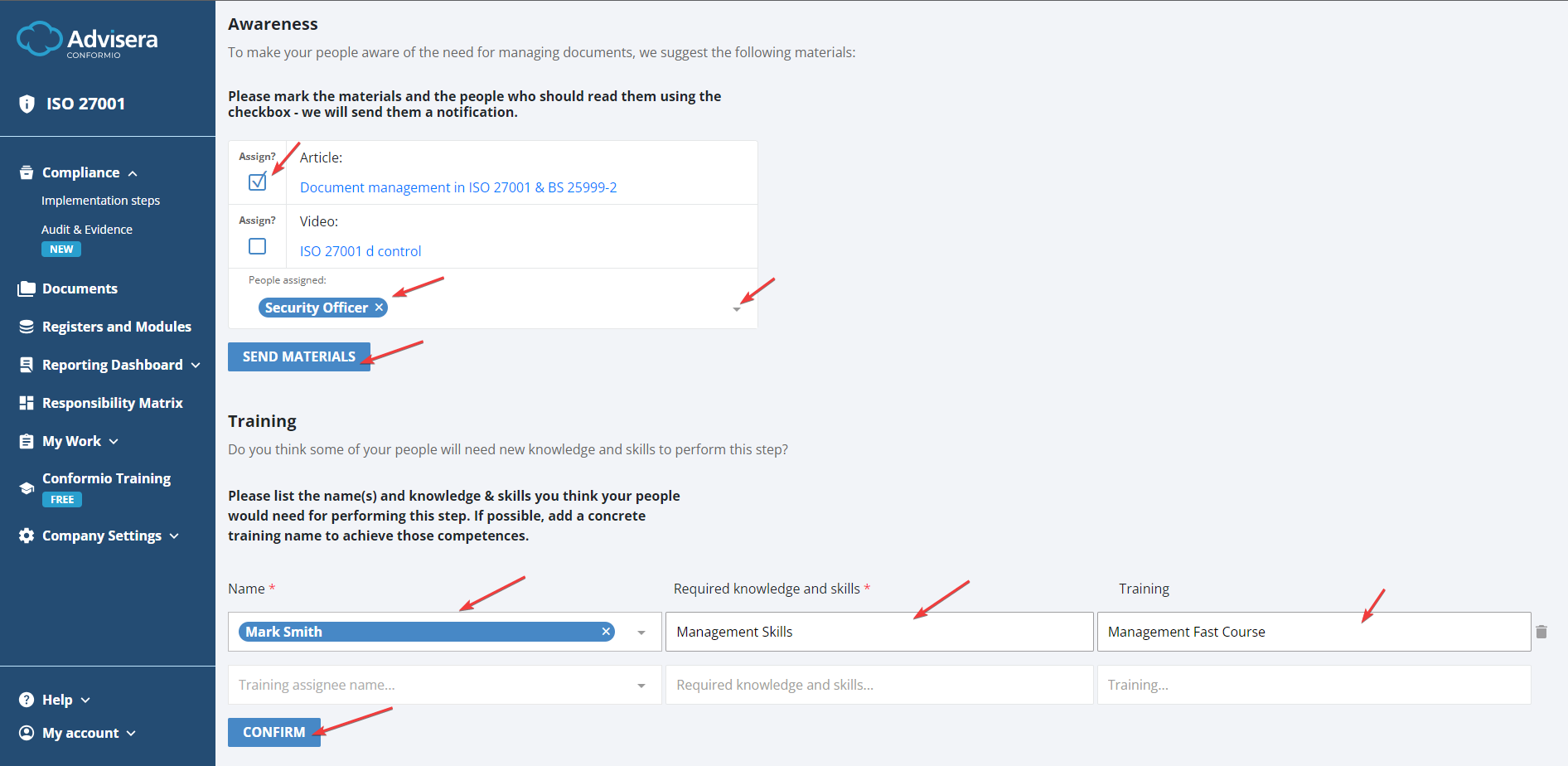 Implementation - Conformio Implementation Steps - Advisera Help Center