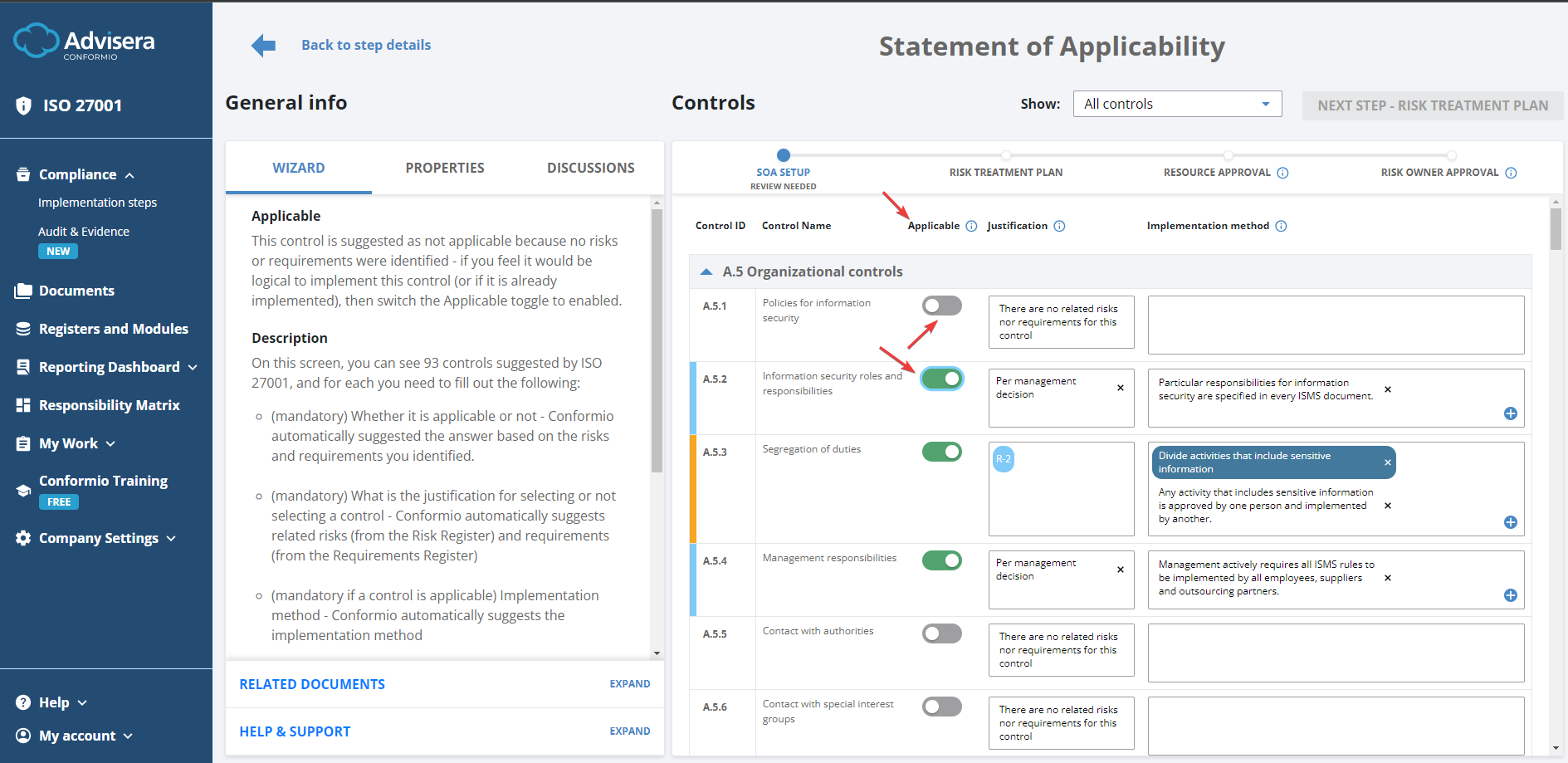 How Does Statement of Applicability Work? - Advisera Help Center