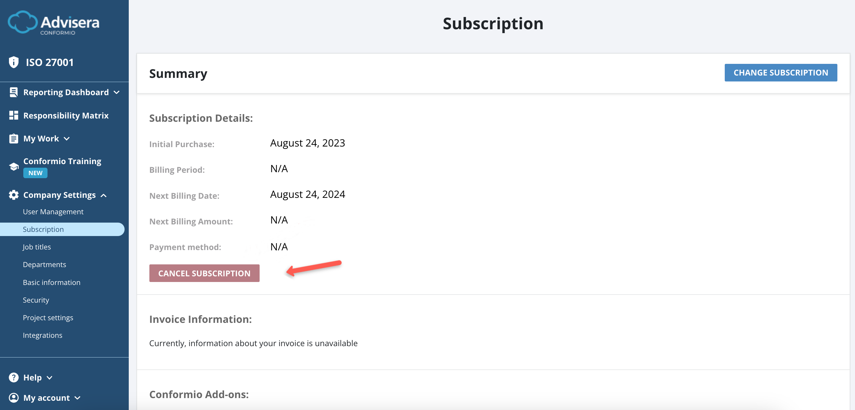 Subscription & Payments - Advisera Help Center