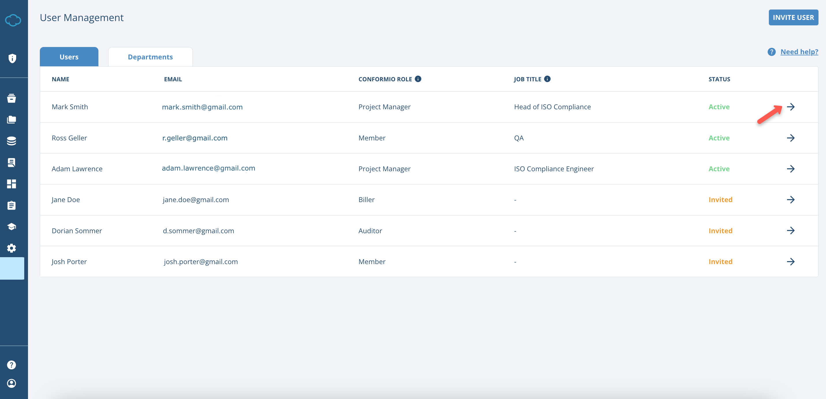 User Management in Conformio - Advisera Help Center