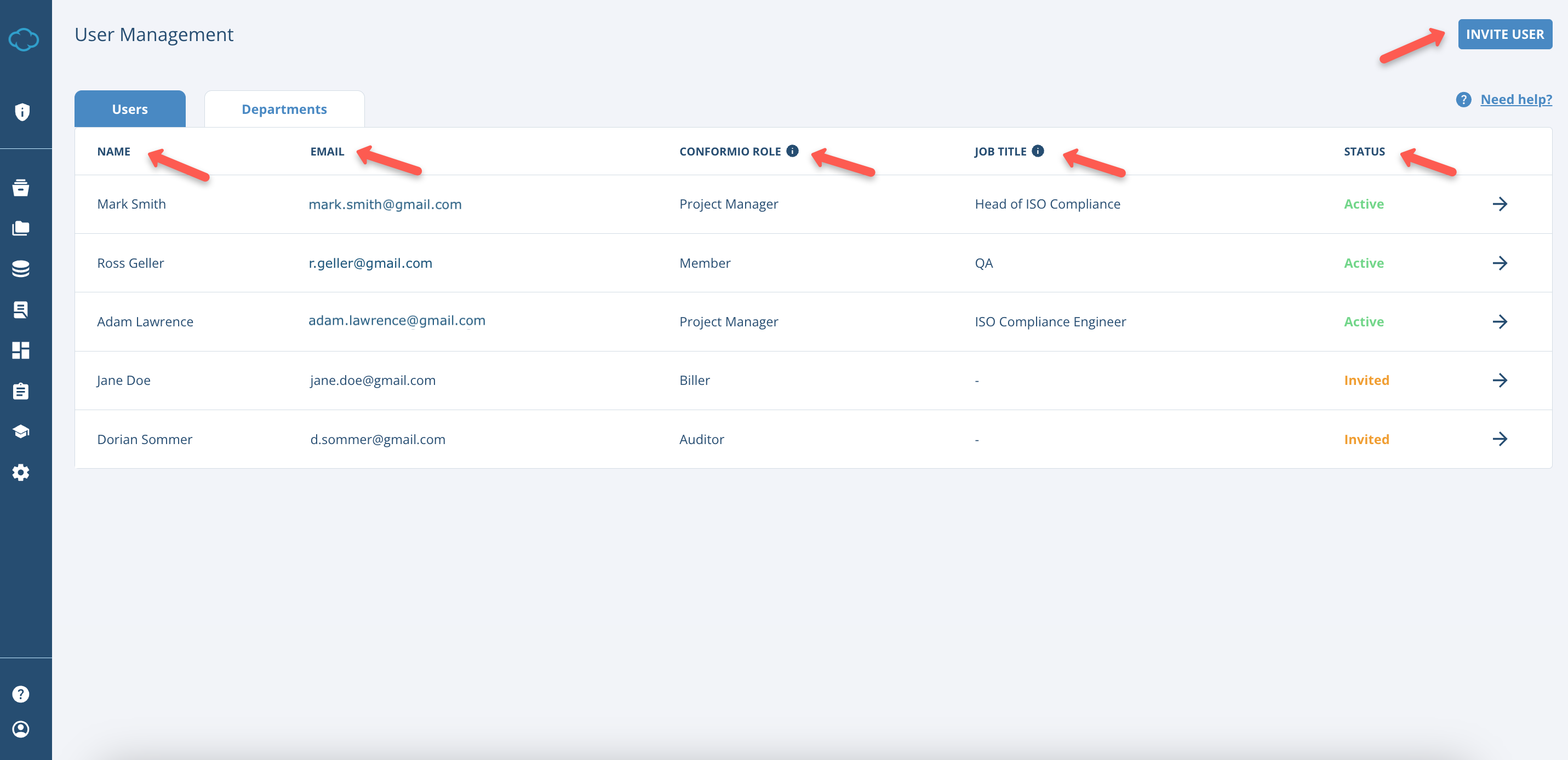 User Management in Conformio - Advisera Help Center