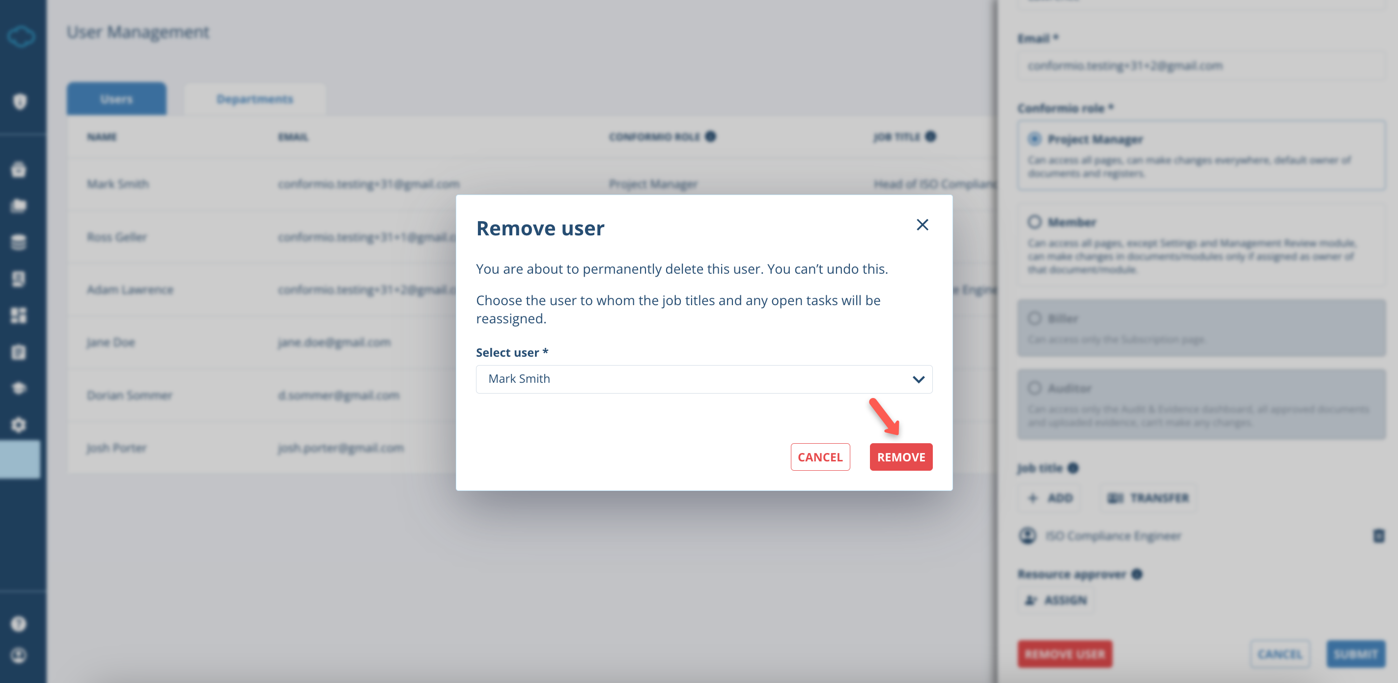 User Management in Conformio - Advisera Help Center
