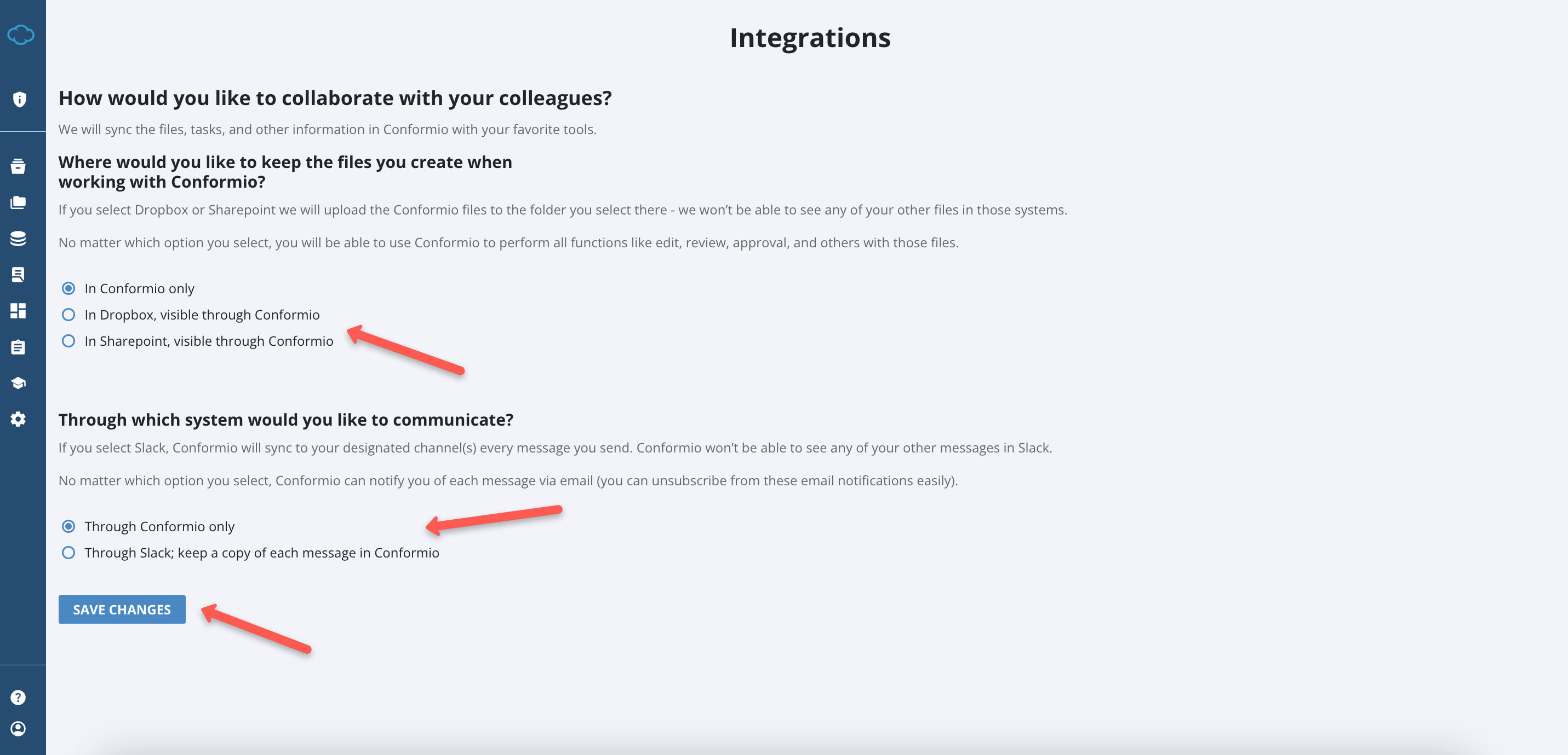 Integrations & Security - Advisera Help Center
