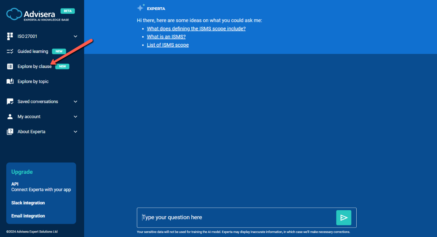 How to use Experta as an auditor - Advisera Help Center