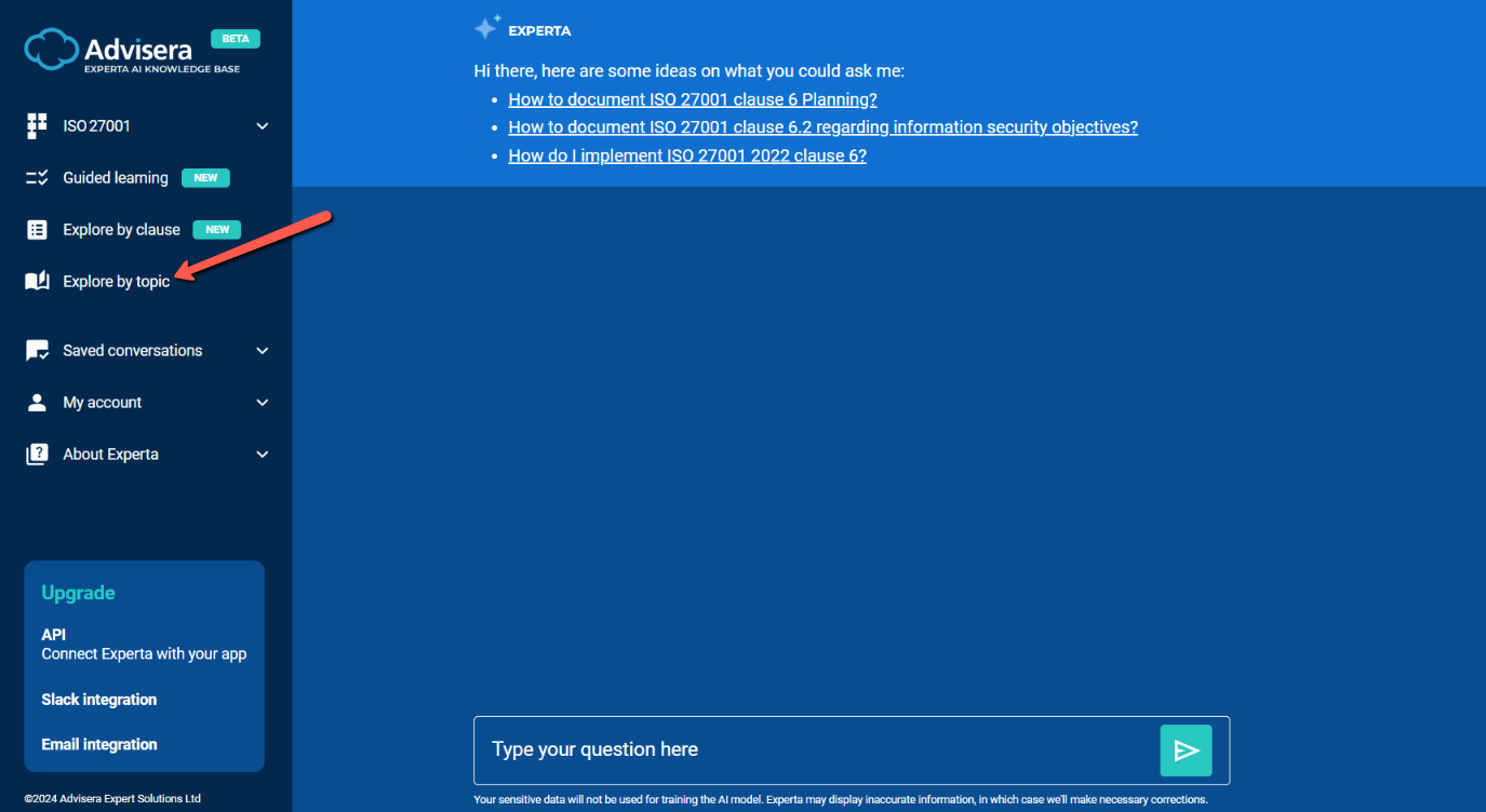 How to use Experta as an auditor - Advisera Help Center