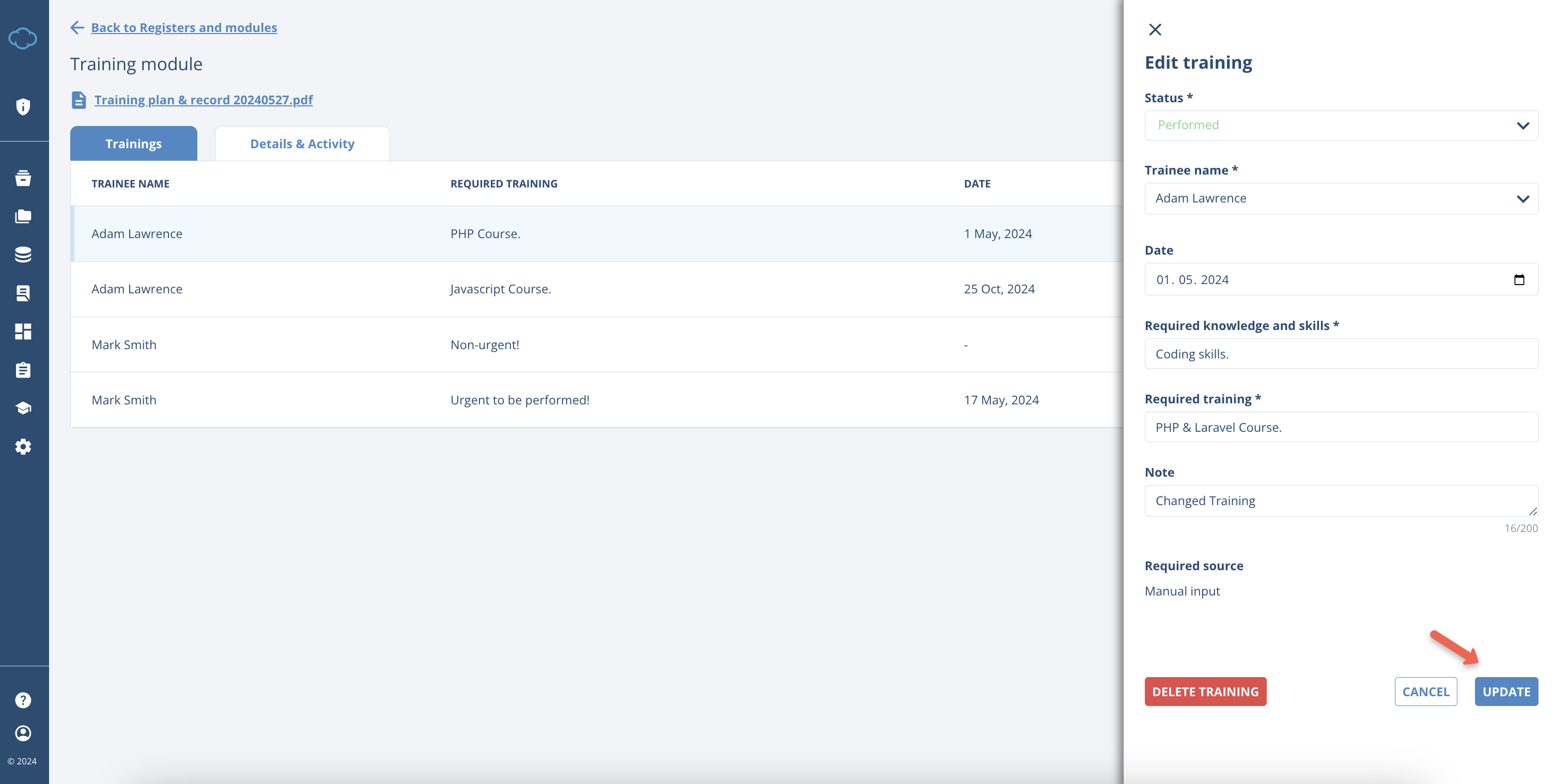 Training Module - Advisera Help Center