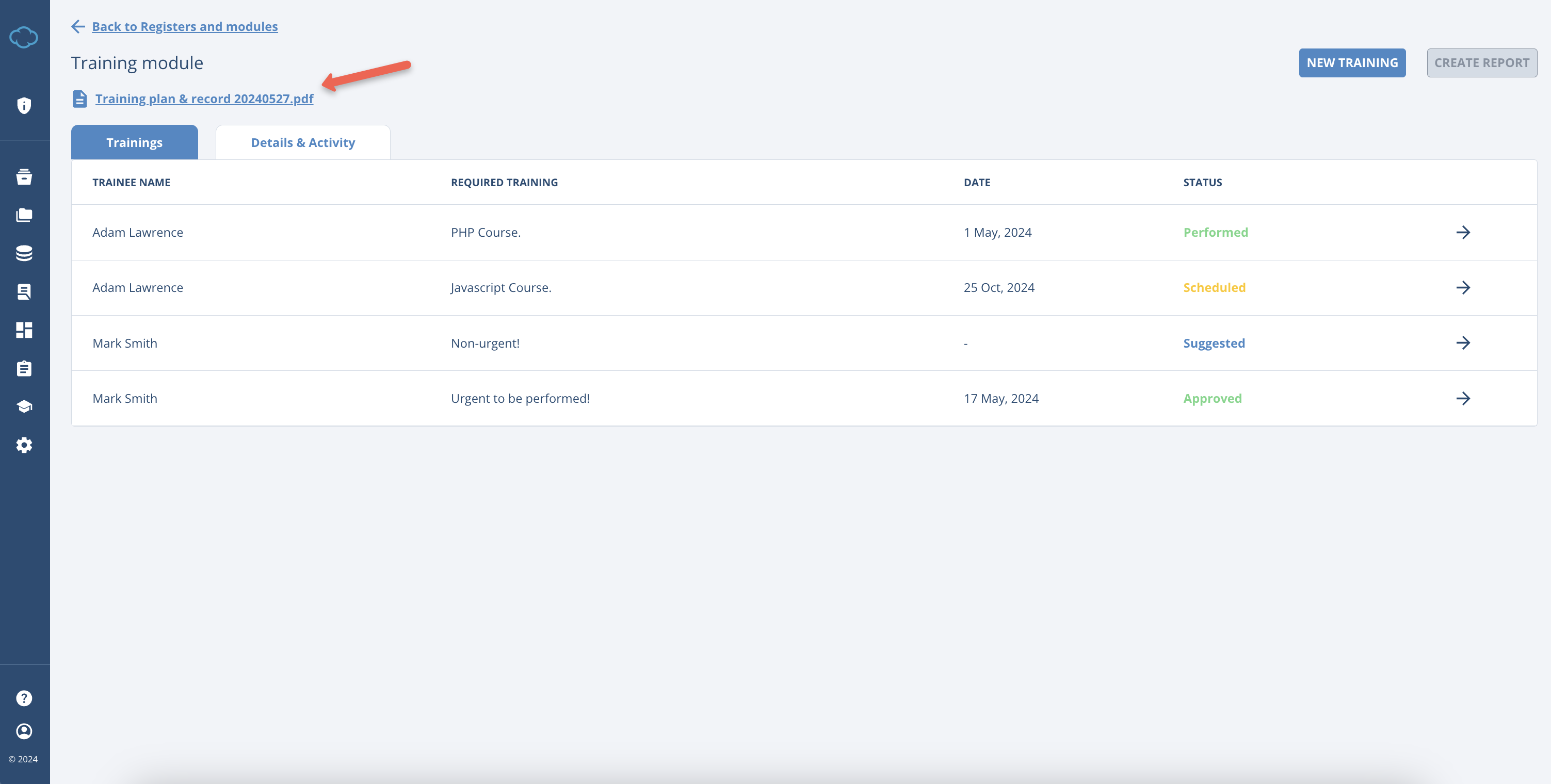Training Module - Advisera Help Center