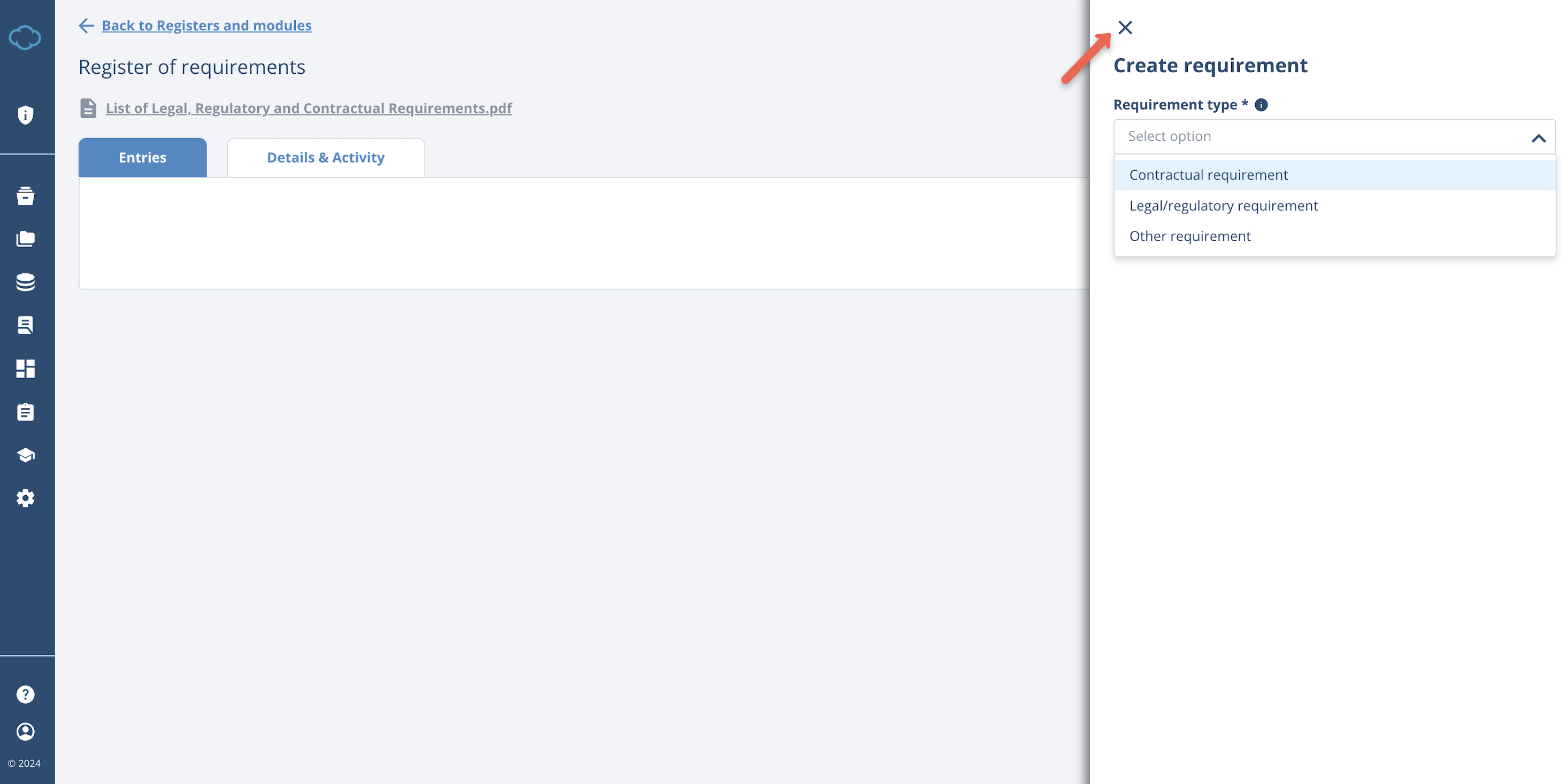 Register of Requirements Register of Requirements - Advisera Help Center