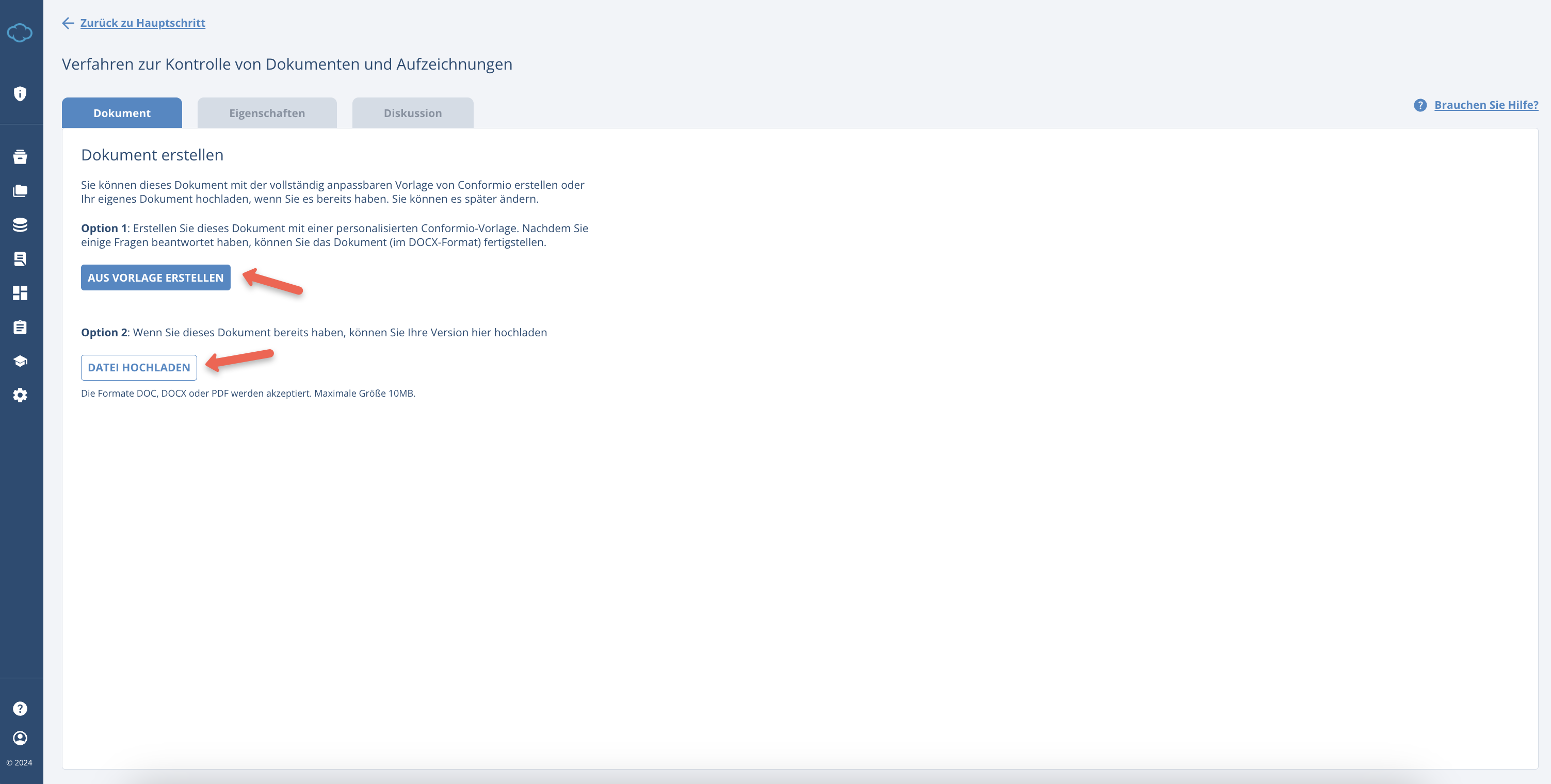 Working with Documents in Conformio - Advisera Help Center