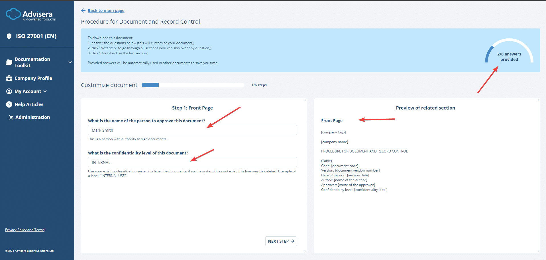 How to use AI-Powered Toolkits for ISO 27001 - Advisera Help Center