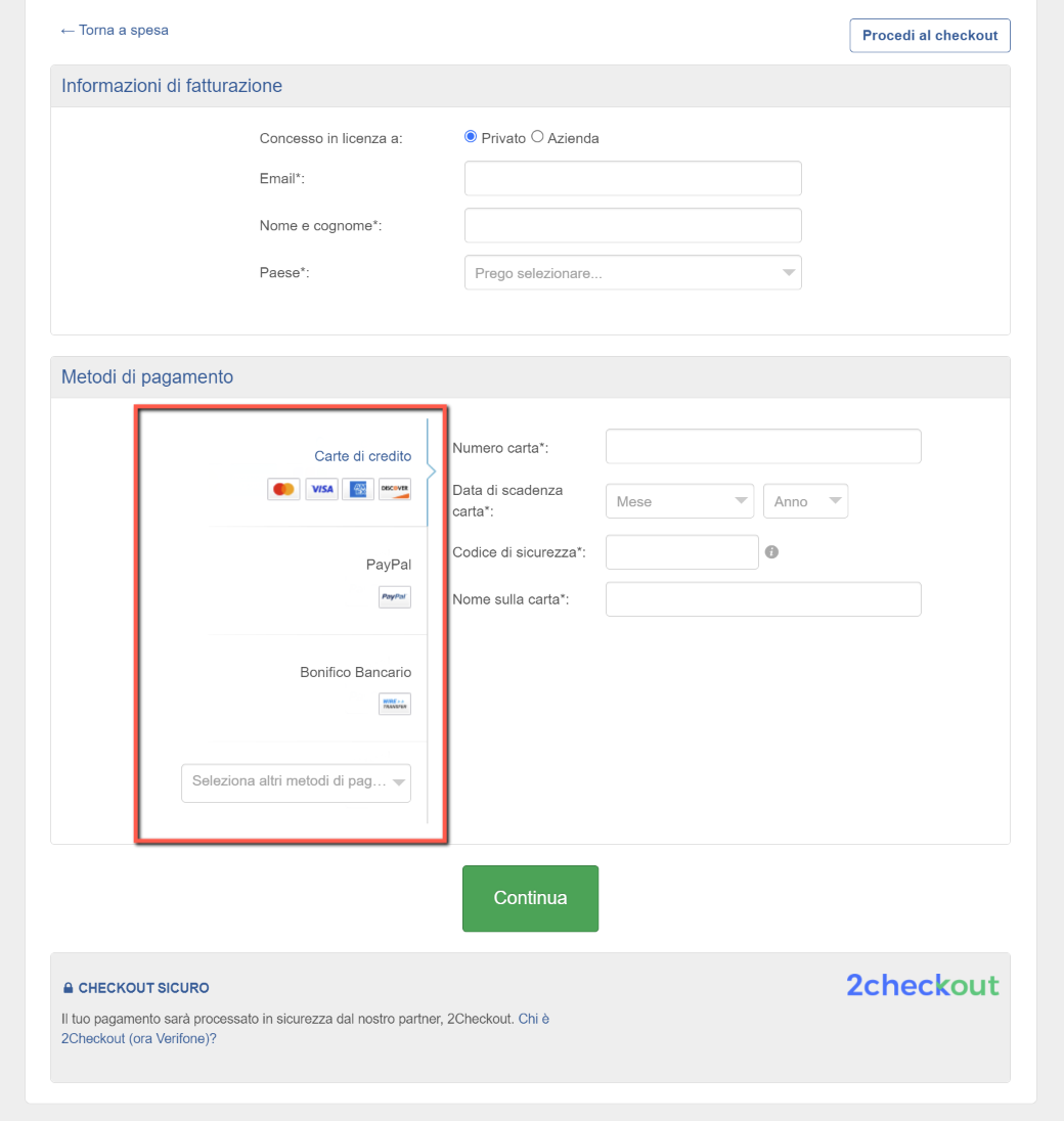 Domande frequenti sul pagamento Domande frequenti sul pagamento - Centro assistenza Advisera