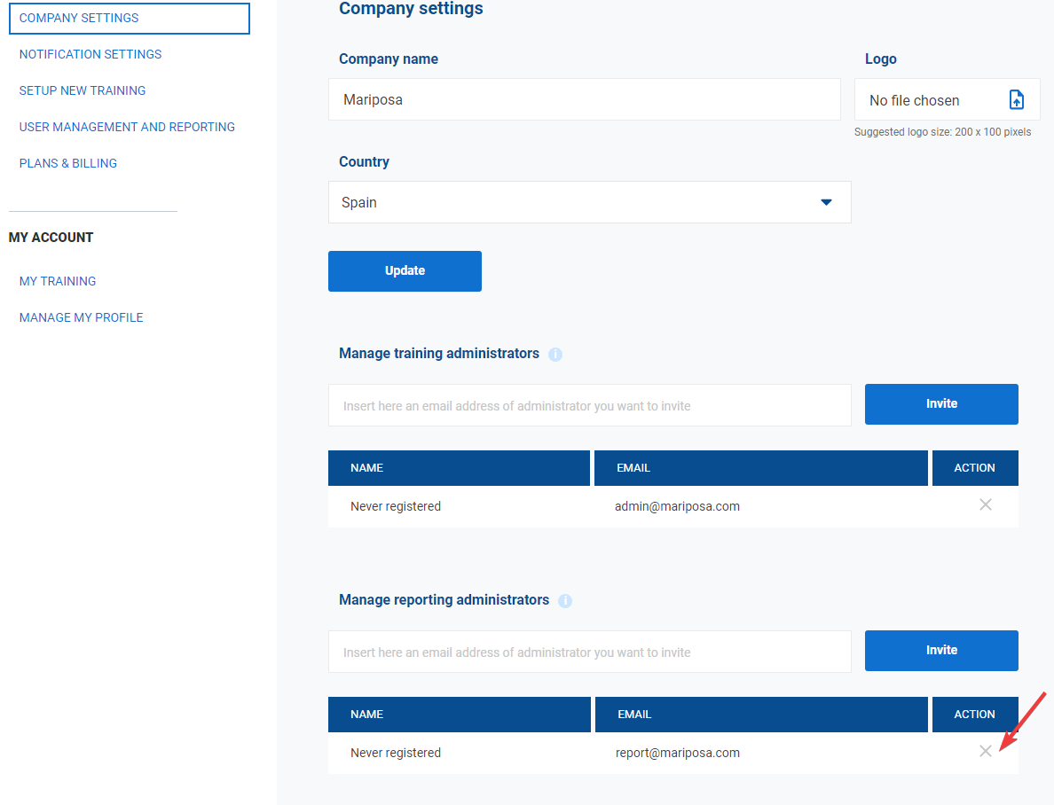 Company settings Company settings - Advisera Help Center