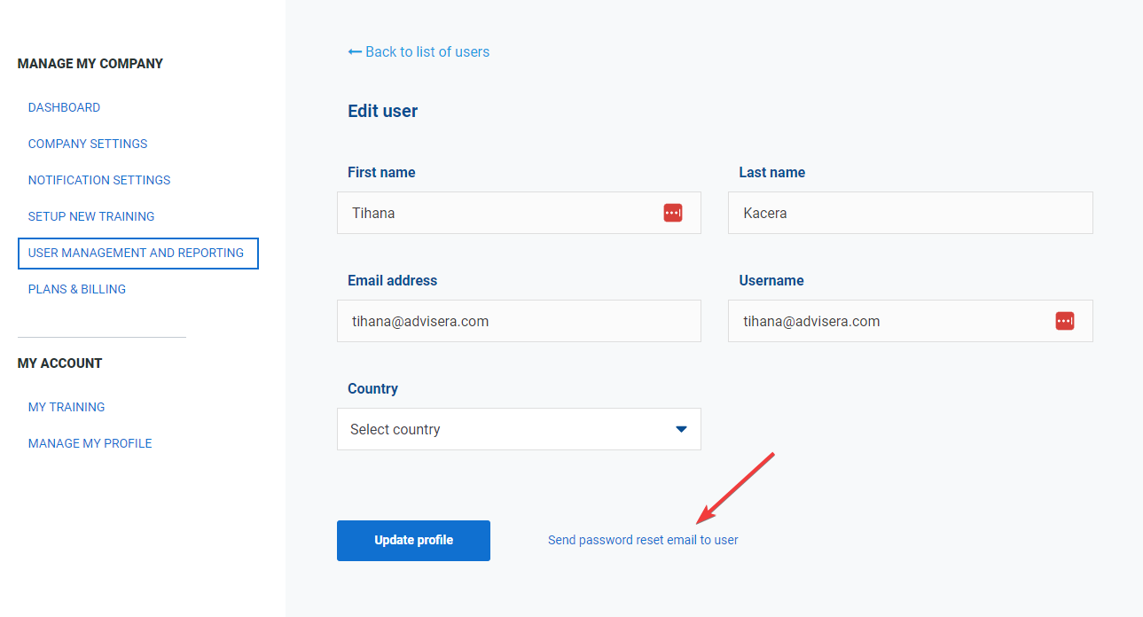 User management and reporting - Advisera Help Center