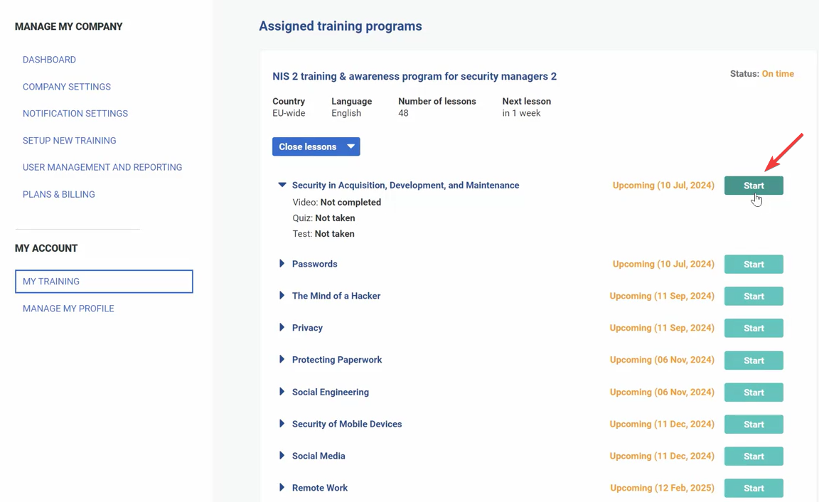 My account - Advisera Help Center