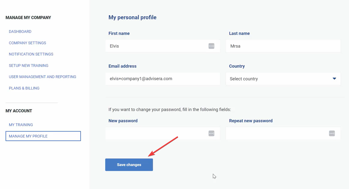 My account - Advisera Help Center
