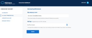 Manage Account Preferences - Advisera Help Center
