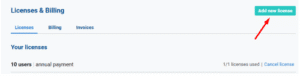 Manage Licenses - Advisera Help Center